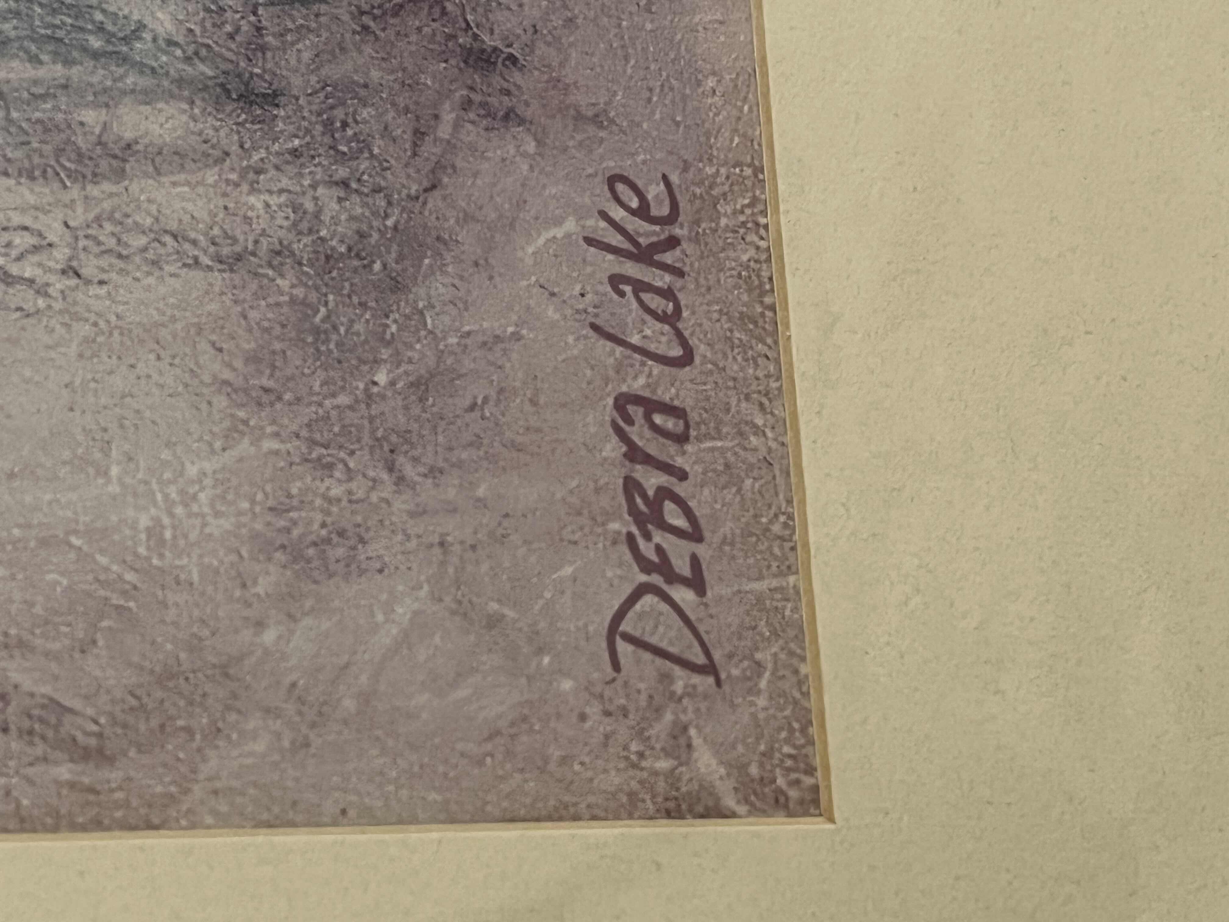 Photo 1 of PINK BLOSSOM FRAMED REPRINT ARTWORK BY DEBRA LAKE 22” X 26”