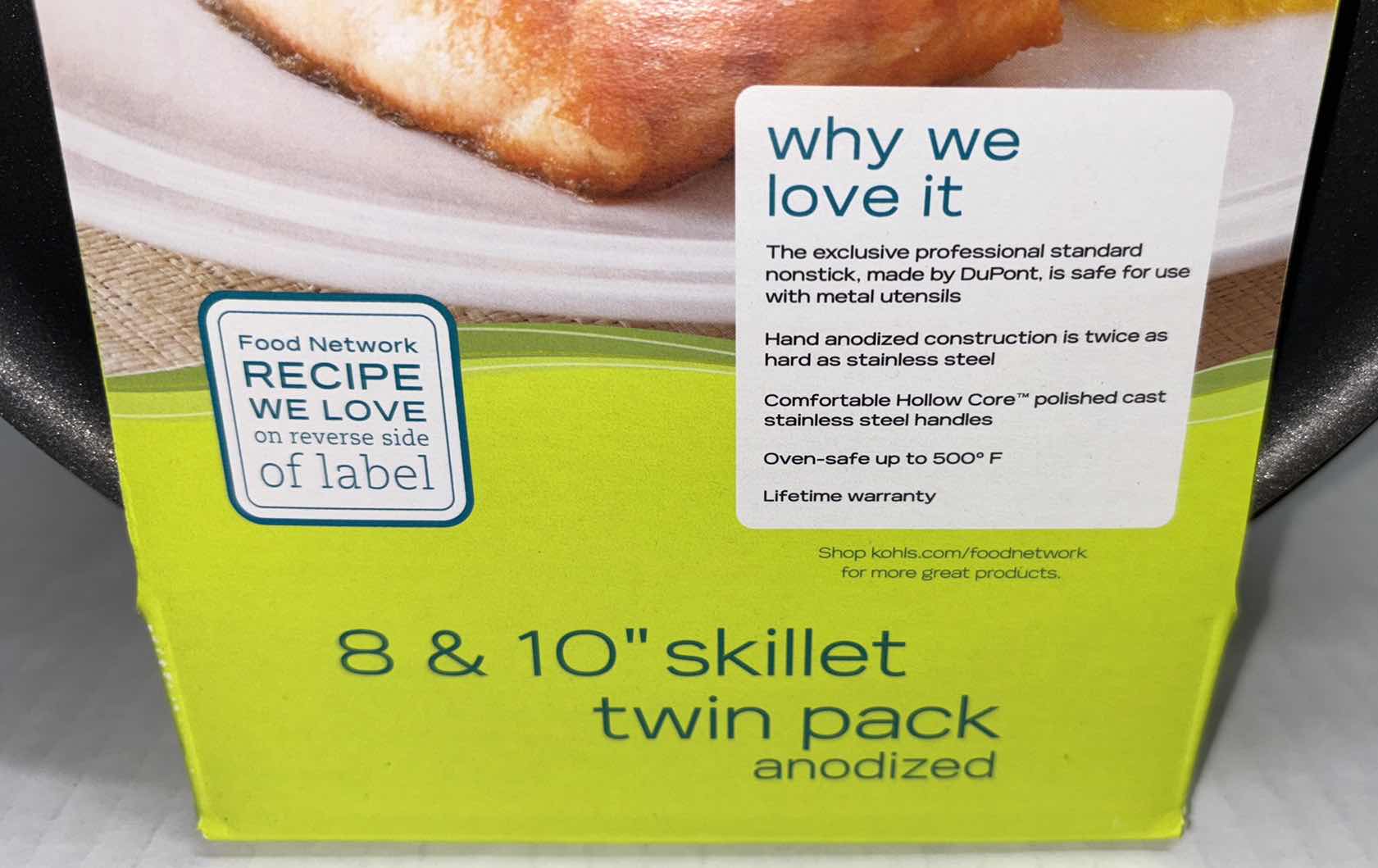 Photo 1 of NEW FOOD NETWORK 8” & 10” ANODIZED SKILLET TWIN PACK