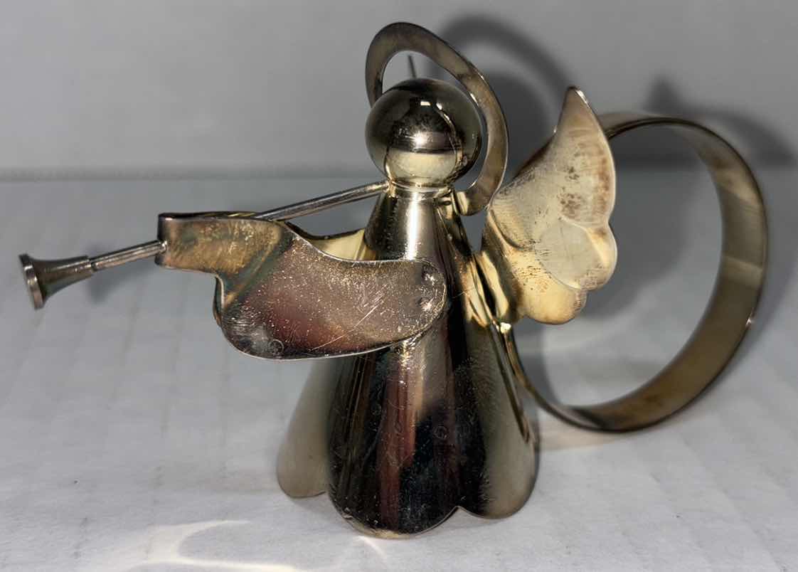 Photo 1 of SILVER PLATED TOAST RACK (2) & SILVER PLATED ANGEL NAPKIN HOLDERS (4)