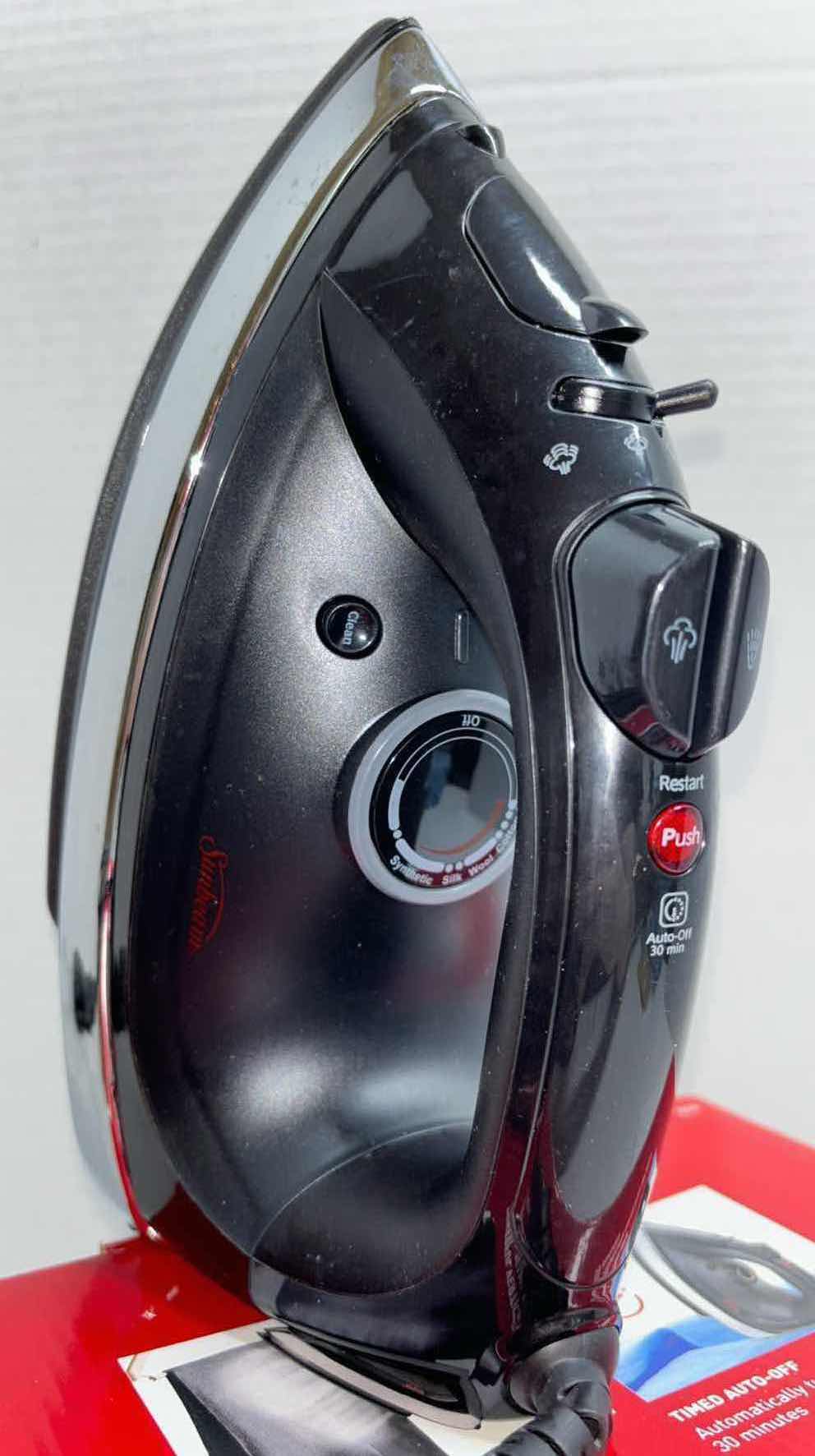 Photo 1 of NEW SUNBEAM STEAM MASTER IRON W AUTOMATIC SHUT-OFF & NON-STICK SOLEPLATE