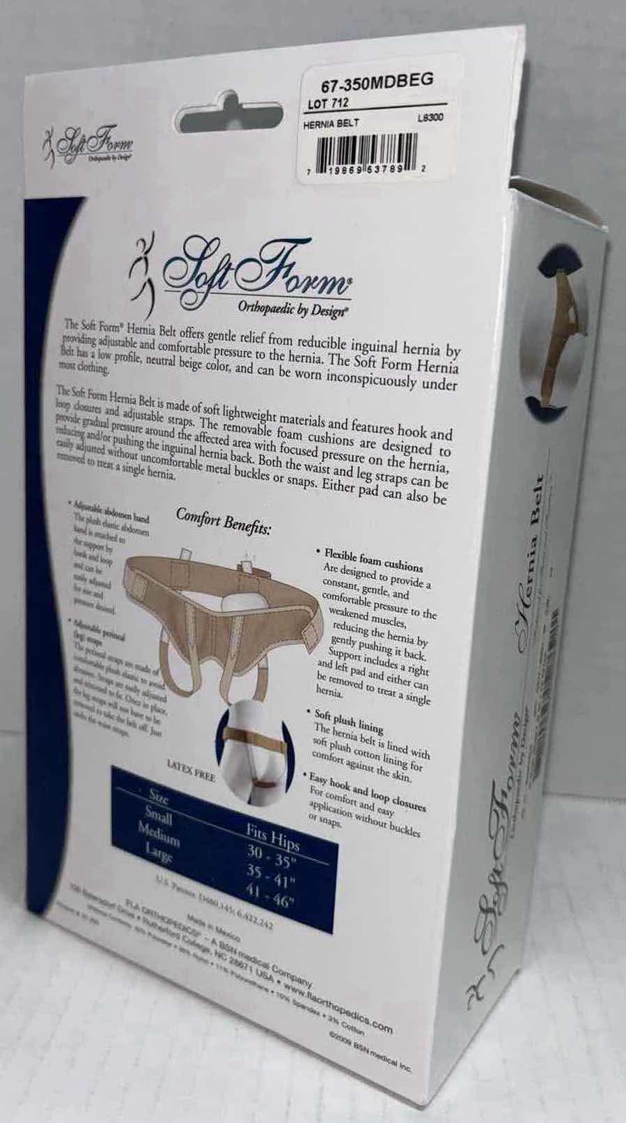 Photo 1 of SOFT FORM ORTHOPAEDIC BY DESIGN HERNIA BELT (BEIGE/MEDIUM)