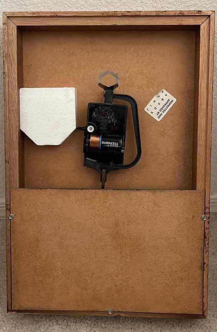 Photo 1 of SEXTON FLORAL THEME ANALOG CLOCK FACE WOOD HANGING CLOCK 12” X 3” H18”