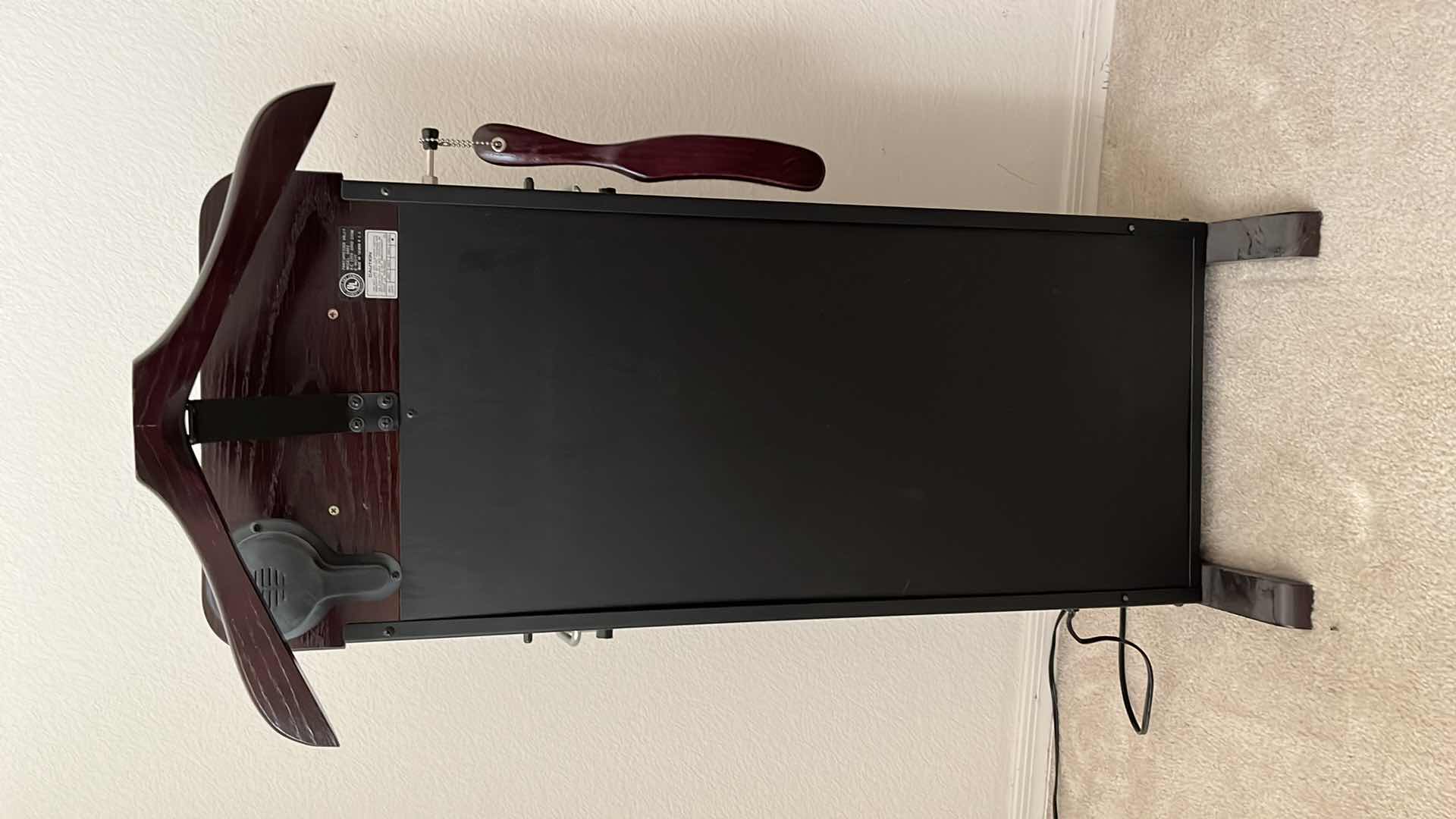 Photo 1 of GARMENT FINISHING EQUIPMENT DARK WOOD FINISH PANTS PRESSER MODEL 8403