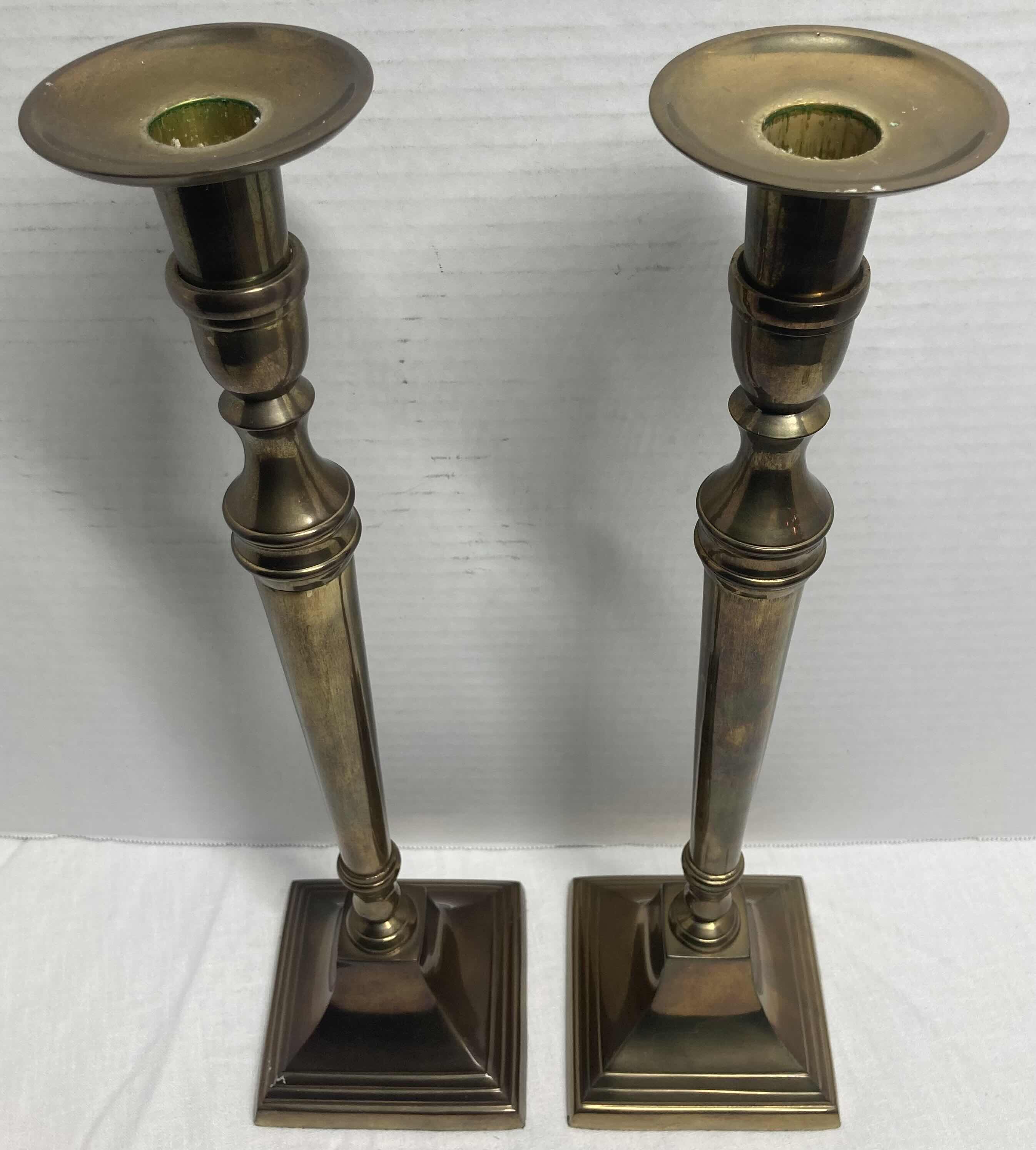 Photo 1 of BOMBAY BRASS CANDLESTICK HOLDERS H16”