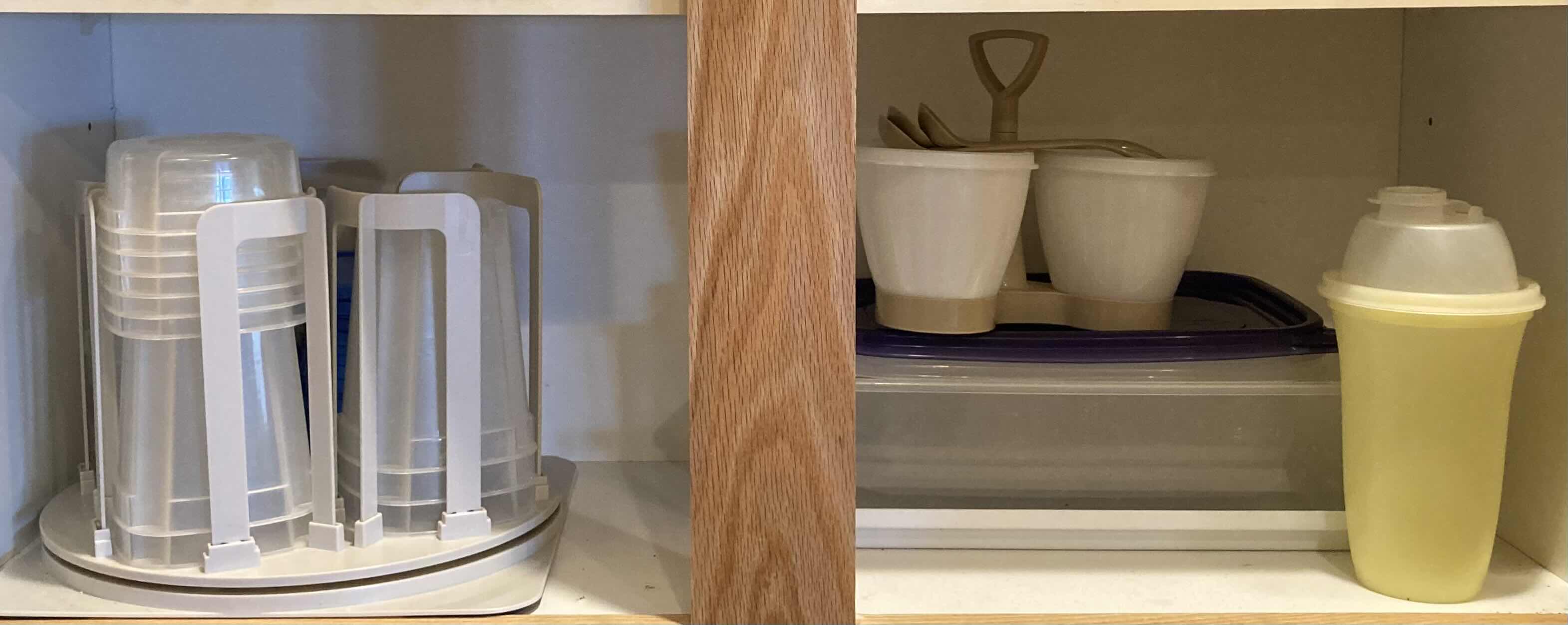 Photo 1 of CONTENTS OF CABINET- STORAGE CONTAINERS