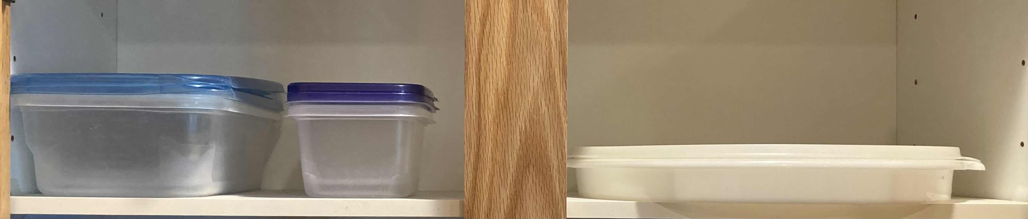 Photo 1 of CONTENTS OF CABINET- STORAGE CONTAINERS