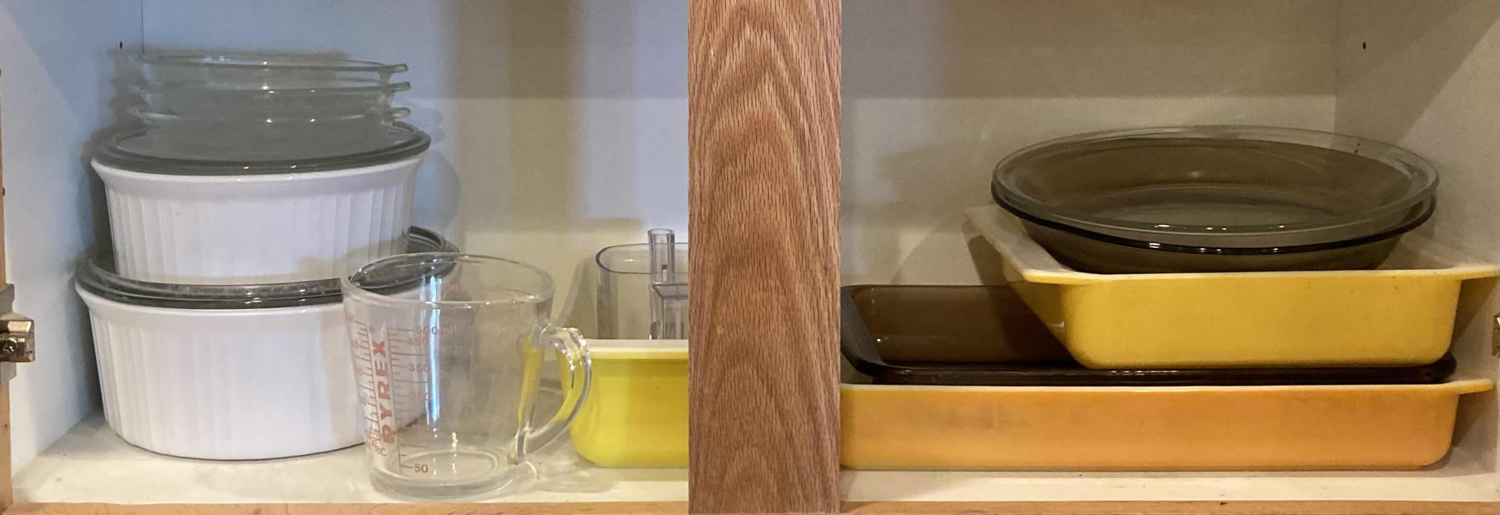 Photo 1 of CONTENTS OF CABINET- BAKING PANS VARIOUS STYLES/SIZES & MEASURING CUPS