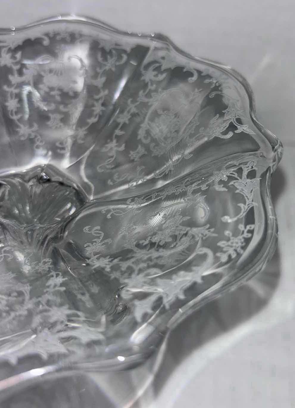 Photo 1 of ASSORTED CLEAR GLASS CANDY COMPOTE DISHES (5 PCS)