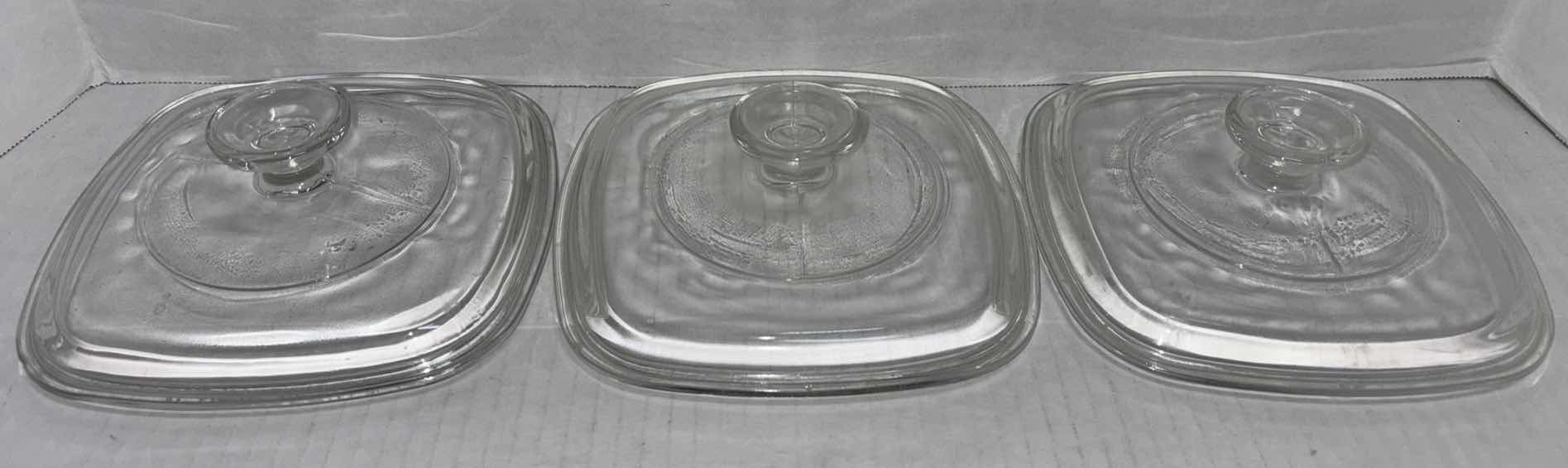 Photo 1 of 4 PC GLASS CORNING WARE LIDS 6.5” X 6.5”