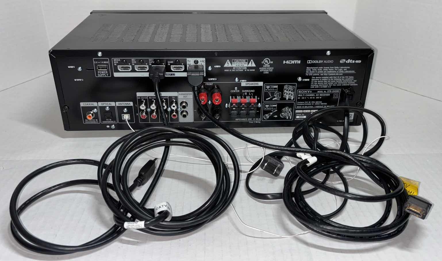 Photo 1 of SONY MULTI CHANNEL AV RECEIVER AND REMOTE CONTROL (STR-DH590)