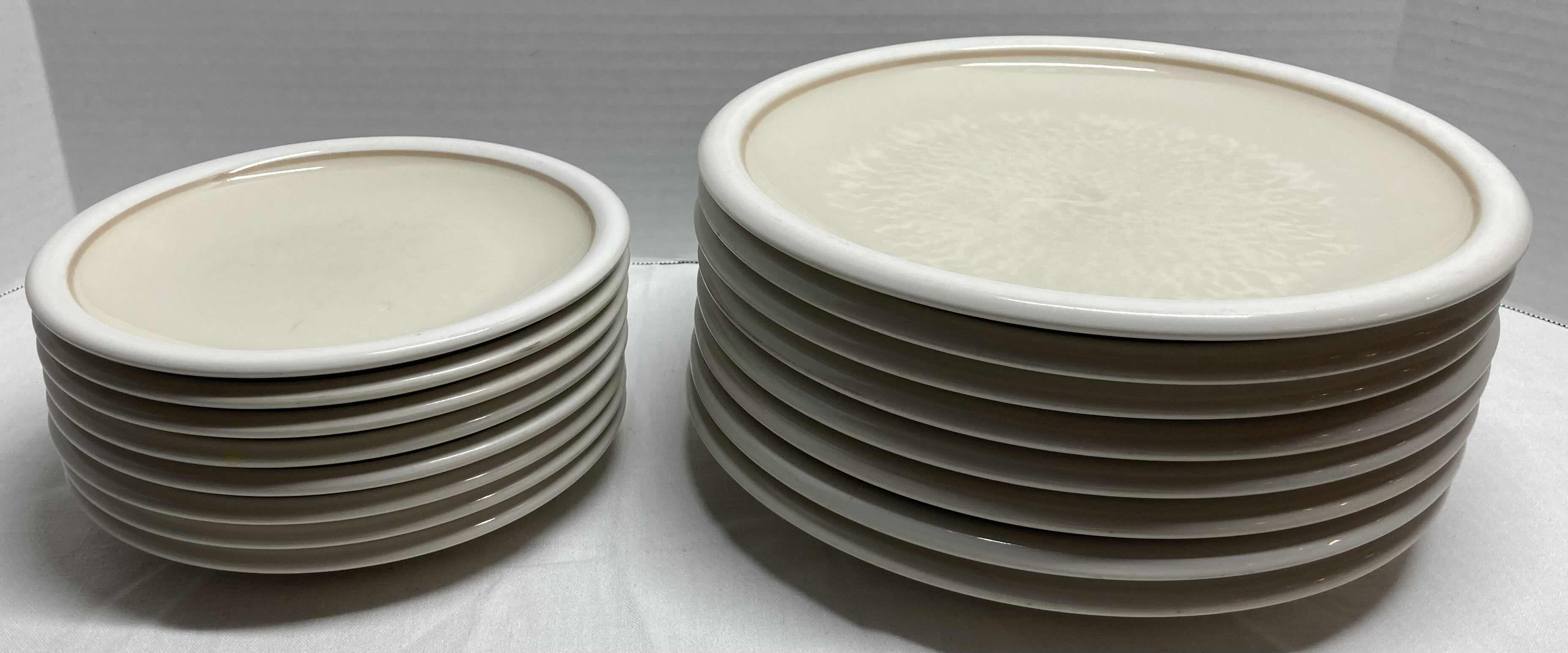 Photo 1 of EPOCH CREAM STONEWARE DINNERWARE SET (41PC)