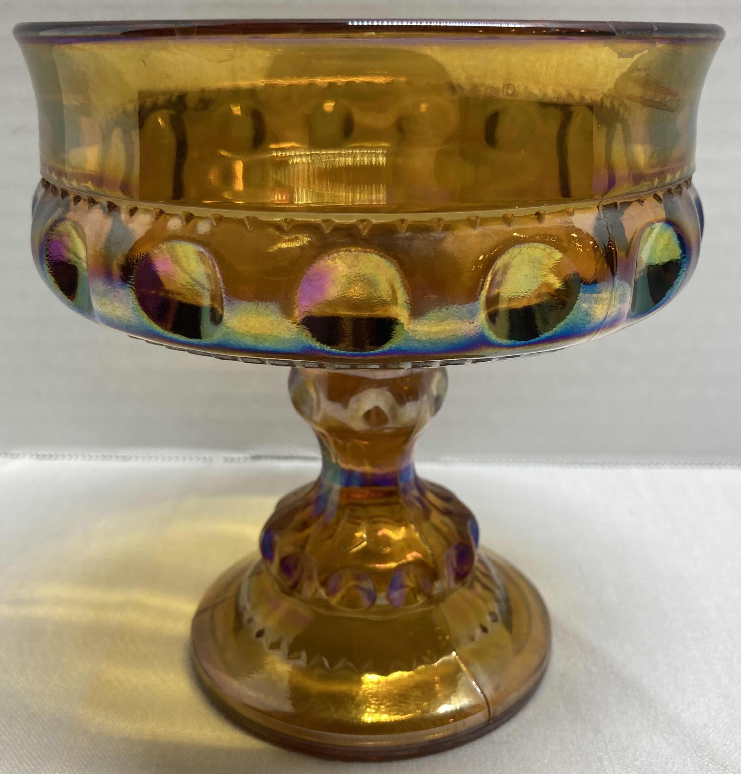 Photo 1 of INDIANA KINGS GLASS GOLD CROWN GOBLET