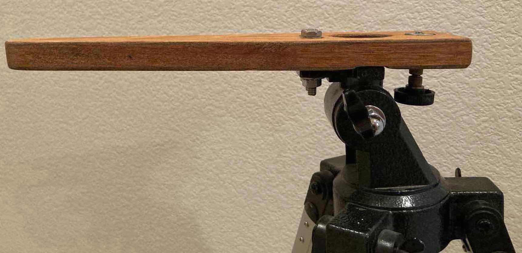 Photo 1 of ADJUSTABLE ALUMINIUM TRIPOD W CUSTOM WOOD TOP H30.5”