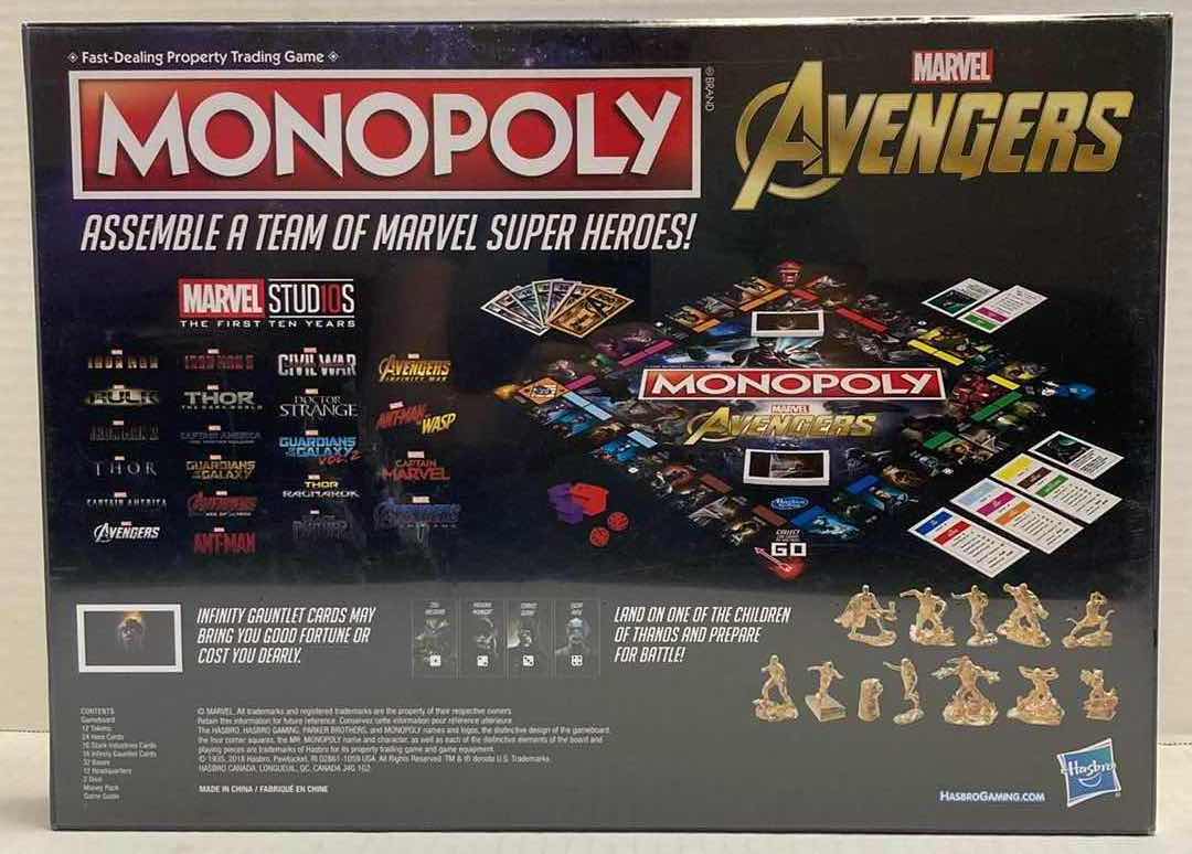 Photo 1 of HASBRO GAMING MONOPOLY MARVEL AVENGERS EDITION GAME BOARD