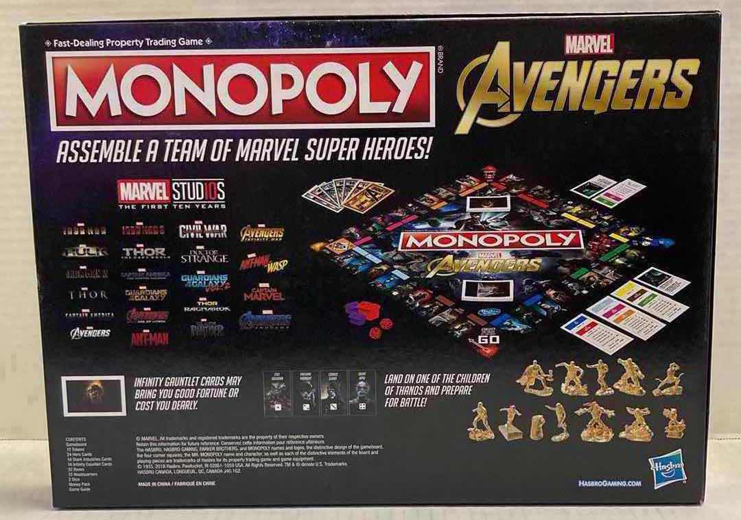 Photo 1 of HASBRO GAMING MONOPOLY MARVEL AVENGERS EDITION GAME BOARD
