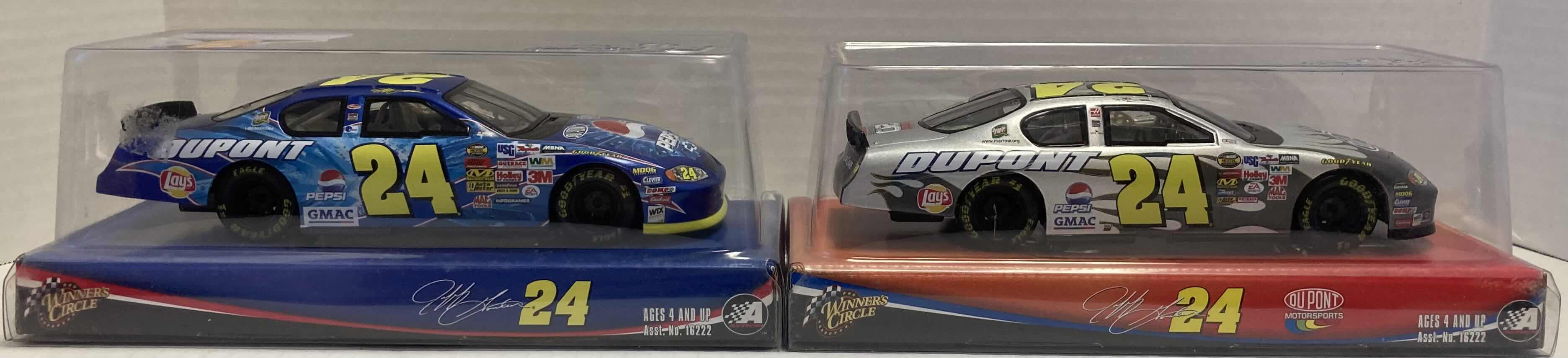 Photo 3 of WINNER’S CIRCLE JEFF GORDAN #24 BLUE & GREY CHEVY MONTE CARLO COLLECTABLE TIN CARS