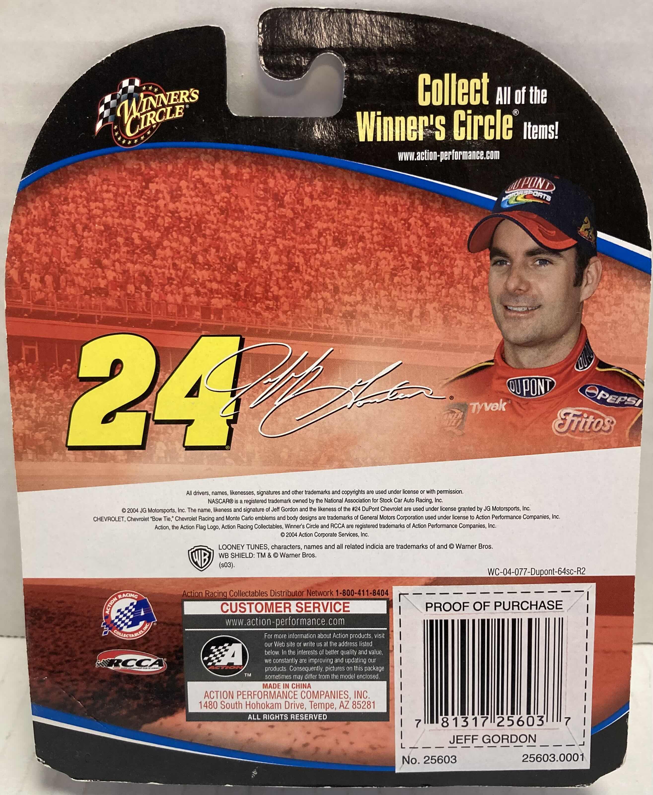 Photo 1 of WINNER’S CIRCLE JEFF GORDON #24 BLUE/RED FLAME  CHEVY MONTE CARLO COLLECTIBLE TIN CAR & TOY NASCAR