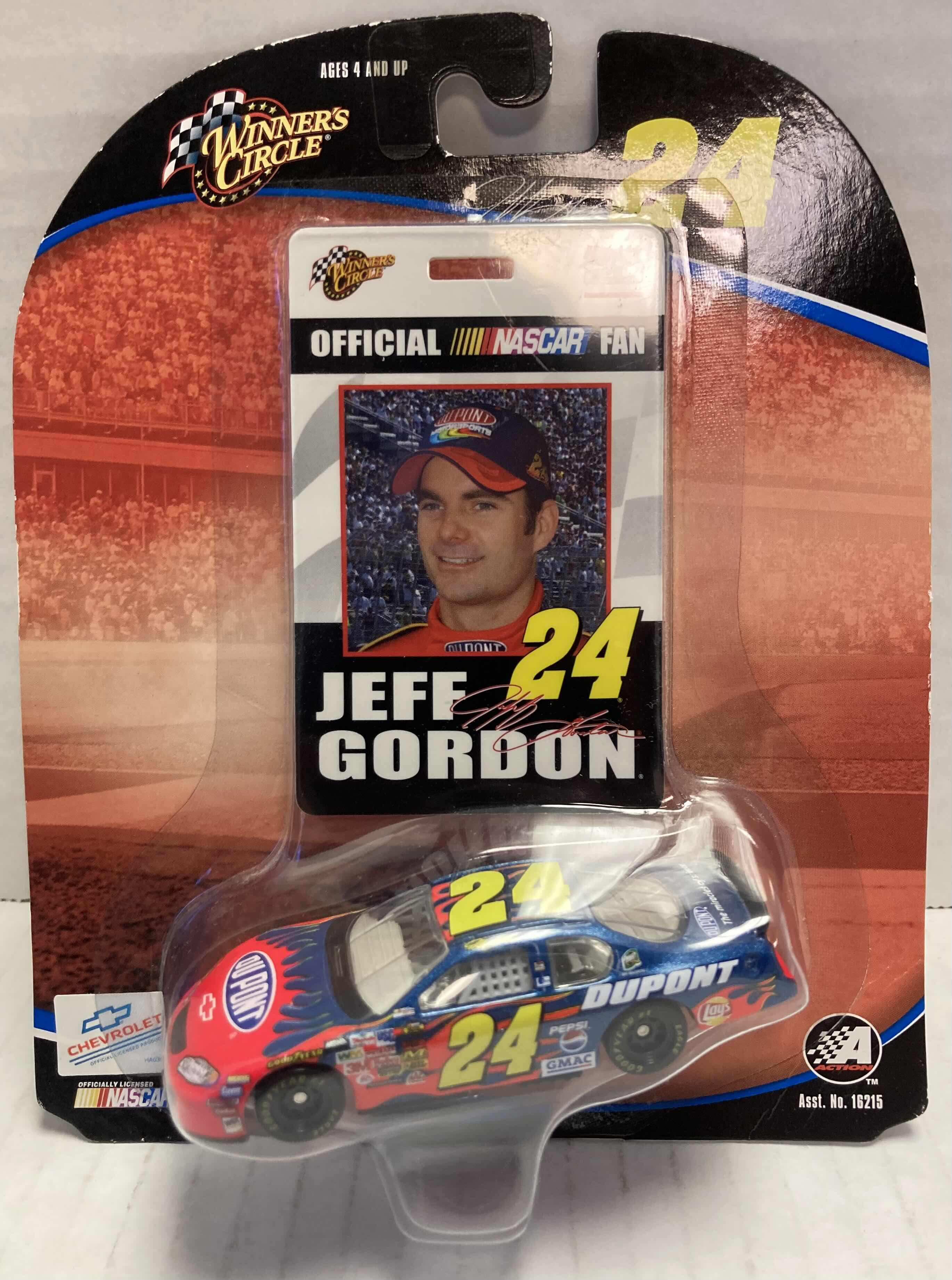Photo 1 of WINNER’S CIRCLE JEFF GORDON #24 BLUE/RED FLAME  CHEVY MONTE CARLO COLLECTIBLE TIN CAR & TOY NASCAR