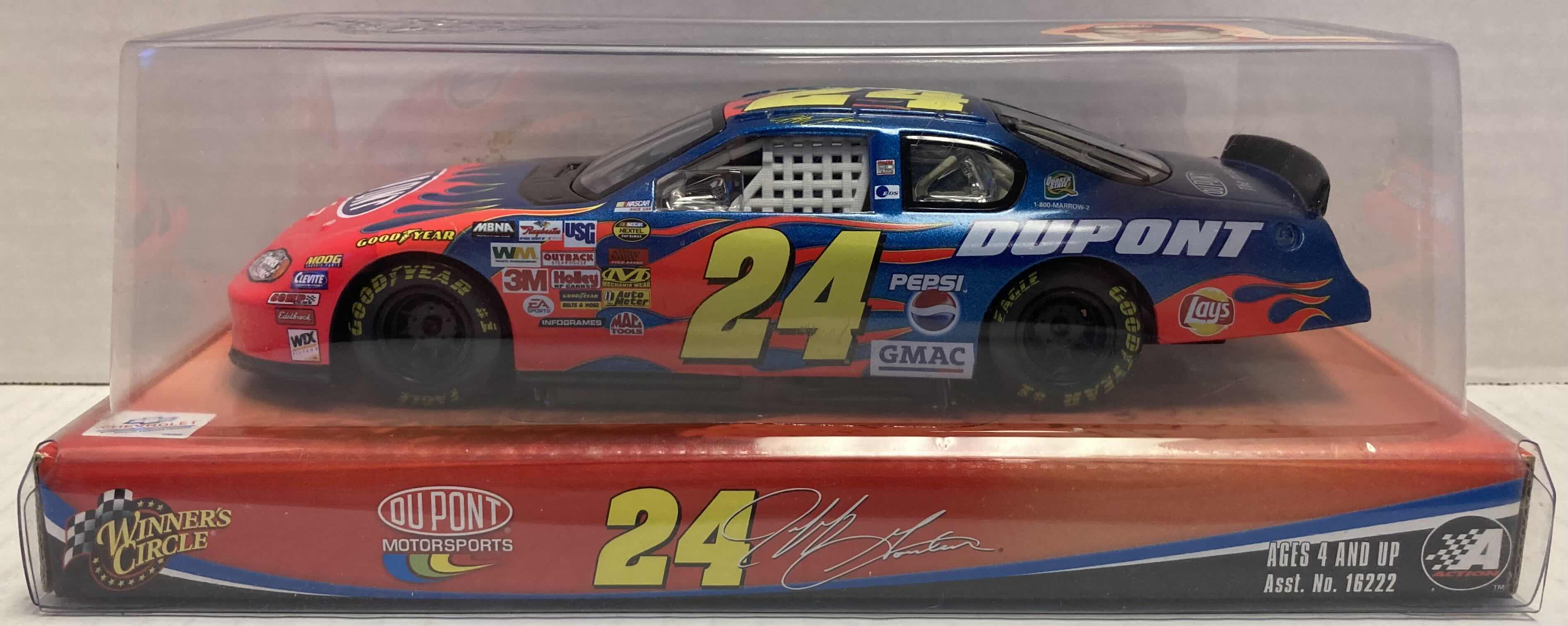 Photo 1 of WINNER’S CIRCLE JEFF GORDON #24 BLUE/RED FLAME  CHEVY MONTE CARLO COLLECTIBLE TIN CAR & TOY NASCAR