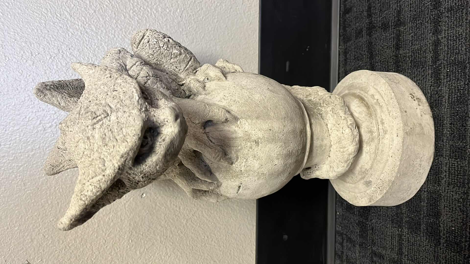 Photo 1 of STRZYGA OSCAR BY FIONA SCOTT SOLID CONCRETE SCULPTURE ART 50lb 9” X 12” H19”