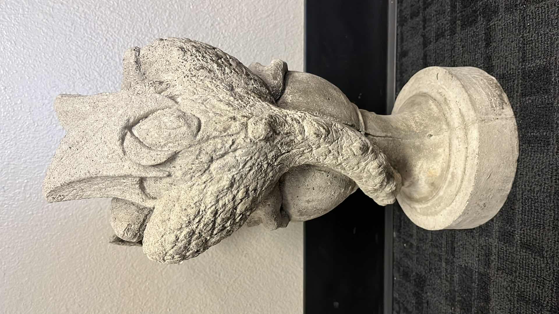 Photo 1 of STRZYGA OSCAR BY FIONA SCOTT SOLID CONCRETE SCULPTURE ART 50lb 9” X 12” H19”