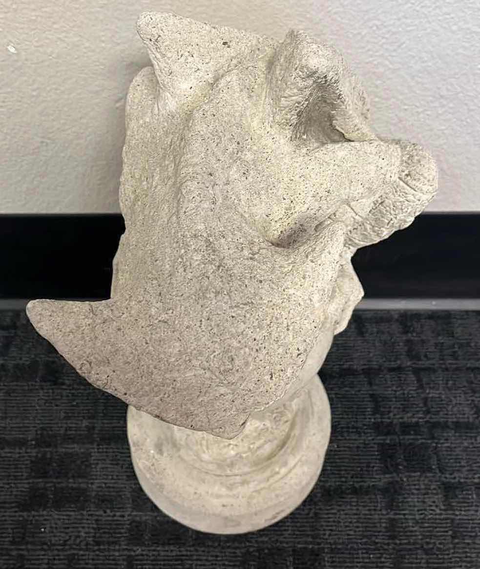 Photo 1 of STRZYGA OSCAR BY FIONA SCOTT SOLID CONCRETE SCULPTURE ART 50lb 9” X 12” H19”