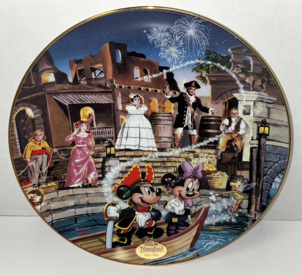 View 2 of THE BRADFORD EXCHANGE 1995 8.25” LIMITED EDITION COLLECTIBLE PLATE W/COA “PIRATES OF THE CARIBBEAN” FIFTH PLATE IN DISNEYLAND’S 40TH ANNIVERSARY PLATE COLLECTION (PLATE #4444A)