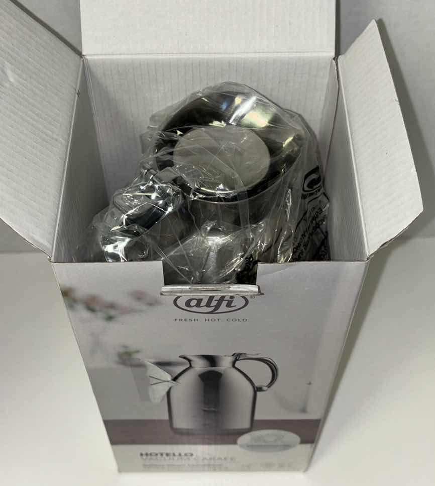 Photo 1 of NEW ALFI HOTELLO VACUUM 10” CARAFE (TOPTHERM VACUUM STAINLESS STEEL BODY)