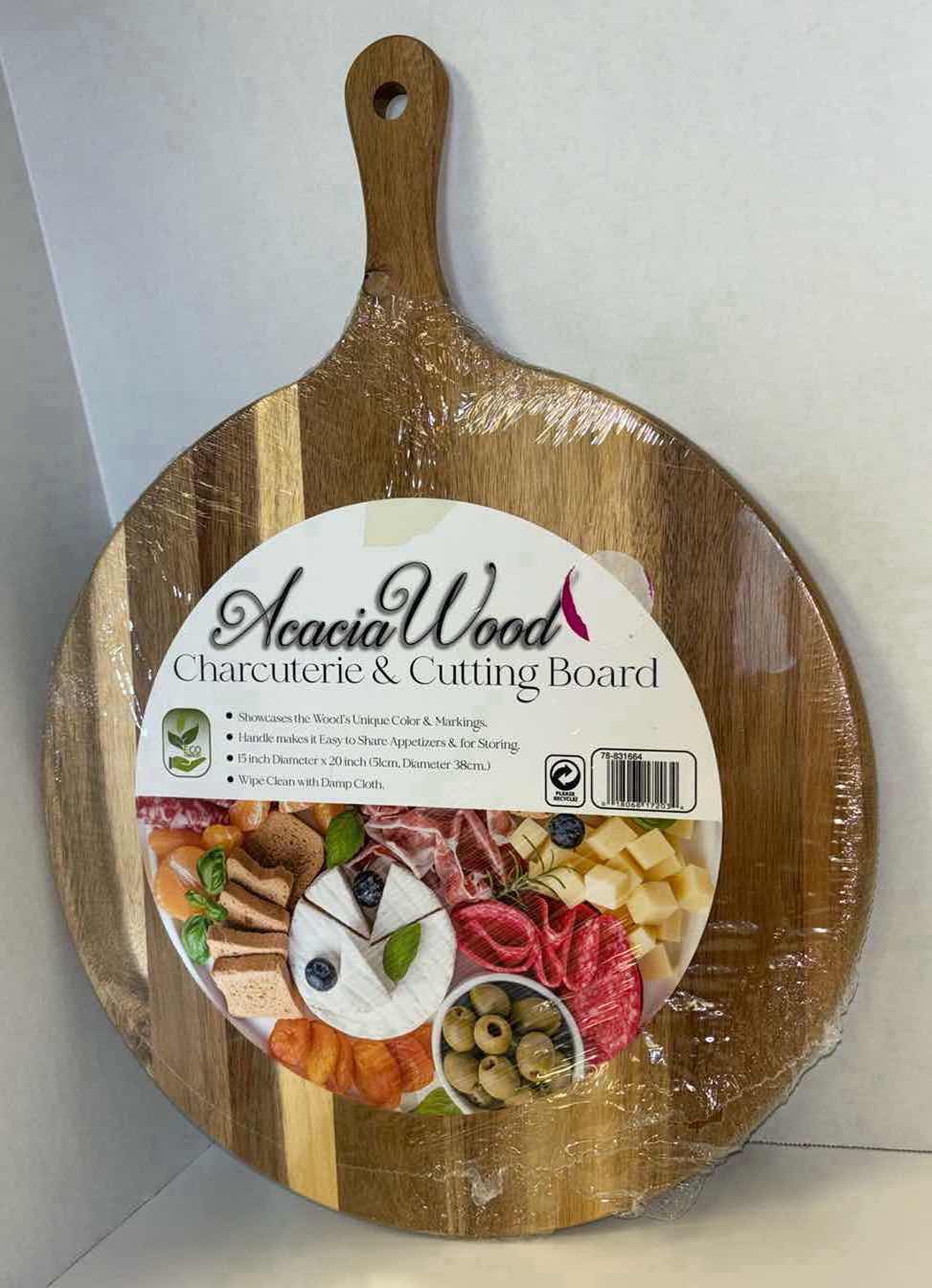 Photo 1 of NEW ROUND CHARCUTERIE/CUTTING BOARD (15” X 20”) & PIZZA ROCKER CUTTER
