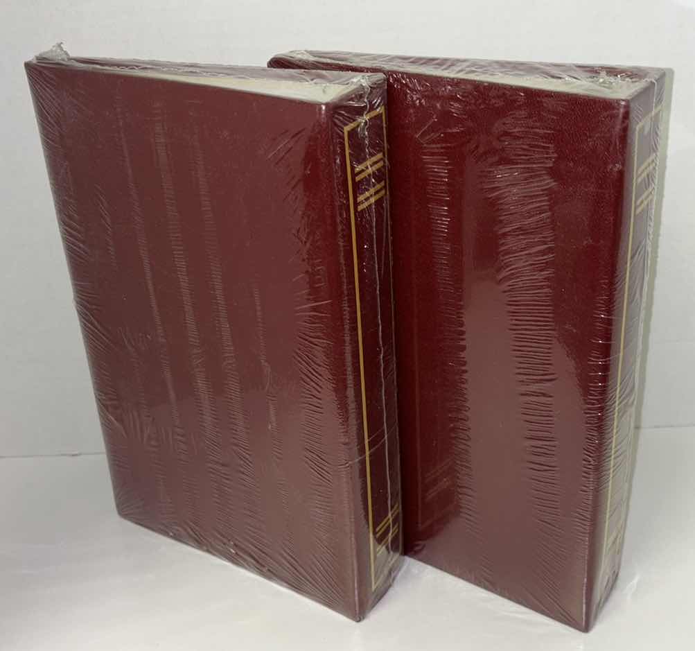 Photo 1 of NEW 2-PACK BURNES ALBUM BOOKS, SLIP-IN POCKETS HOLD 200 3.5” X 5” PHOTOGRAPHS, REFILLABLE 3-RING BINDER