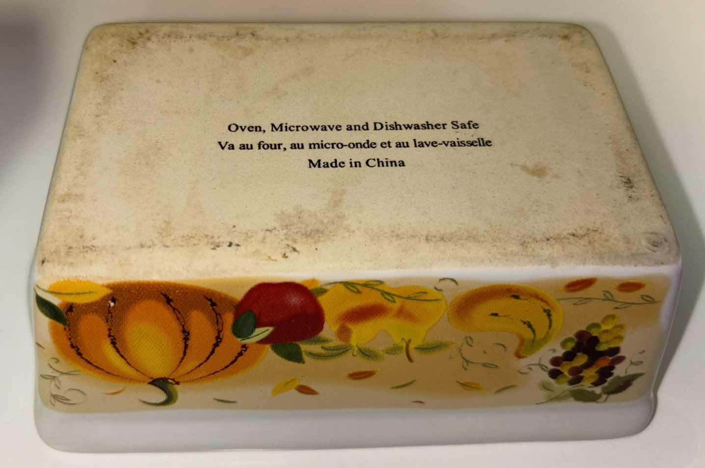 Photo 1 of SET OF 4  FALL THEMED CERAMIC MINI LOAF BAKING PANS 3” X 5” H2.5”