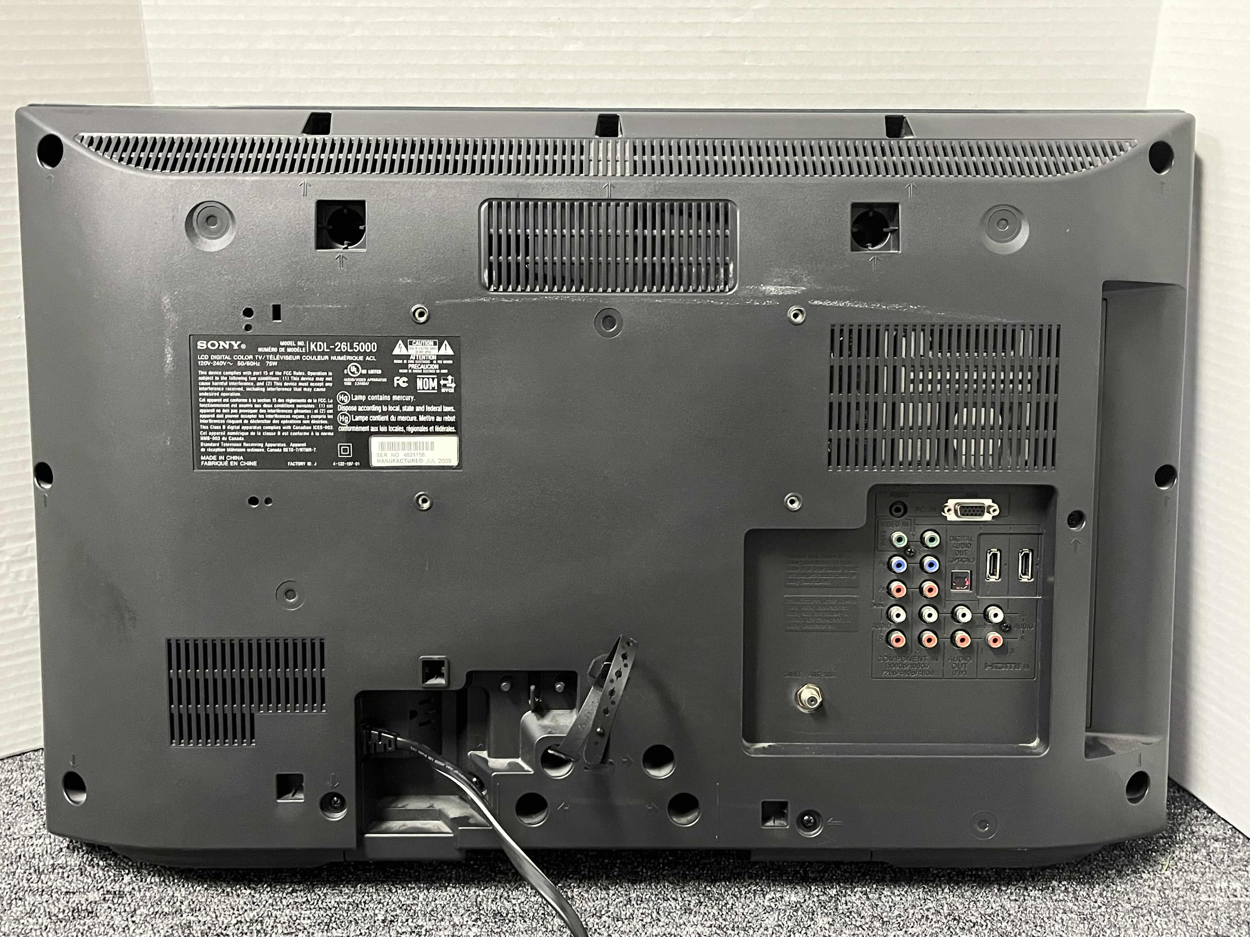 Photo 1 of SONY BRAVIA 26” LCD TV MODEL KDL-26L5000