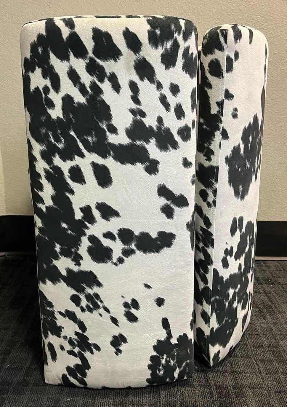 Photo 1 of CHAIRUS VELET COW POLYESTER UPHOLSTERED MODERN BARREL ACCENT CHAIR 29.5” X 23.5” H29.5”