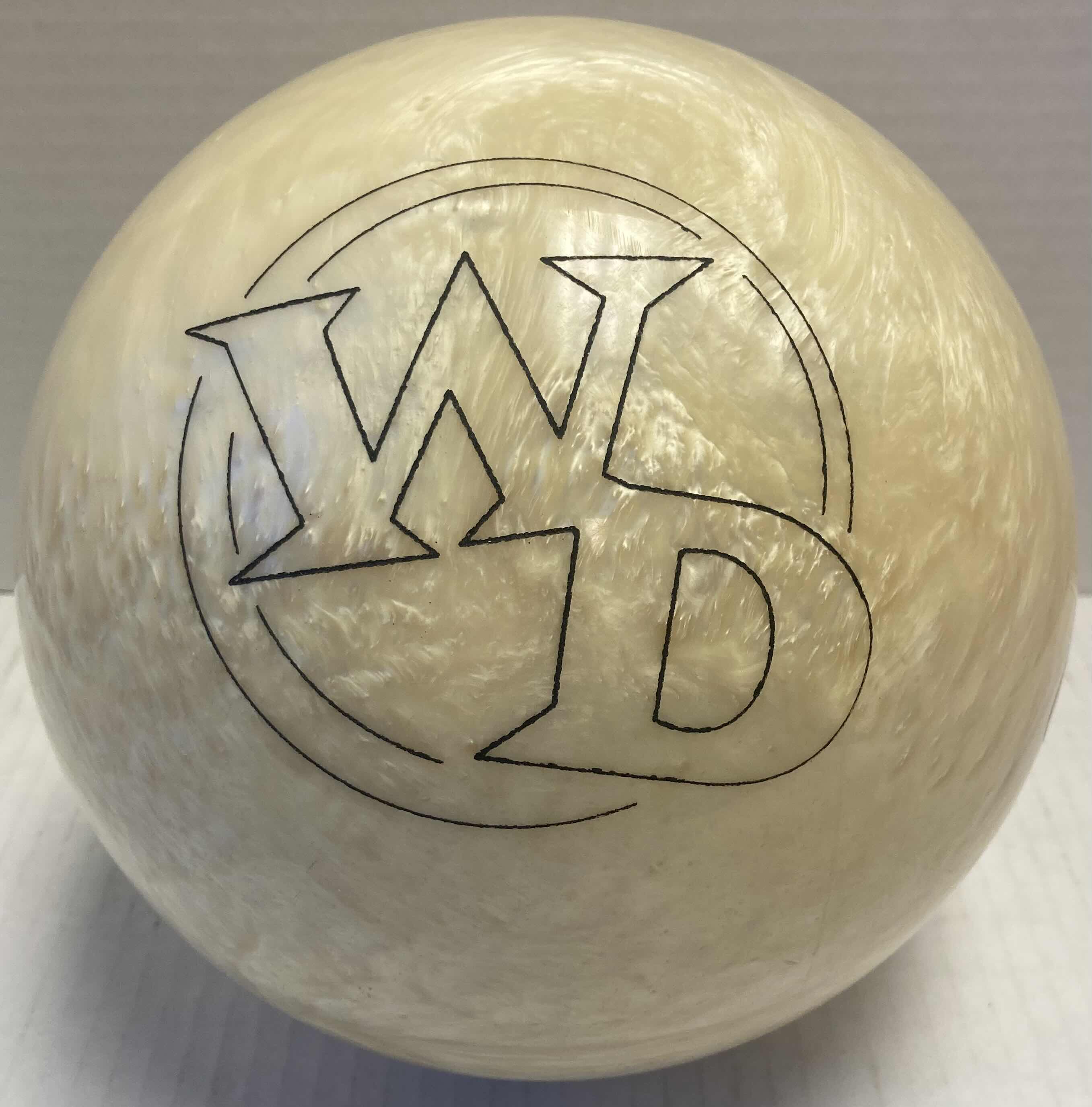 Photo 1 of COLUMBIA 300 OFF WHITE PEARL 8 POUND BOWLING BALL WITH PINK BRUNSWICK CARRYING BAG