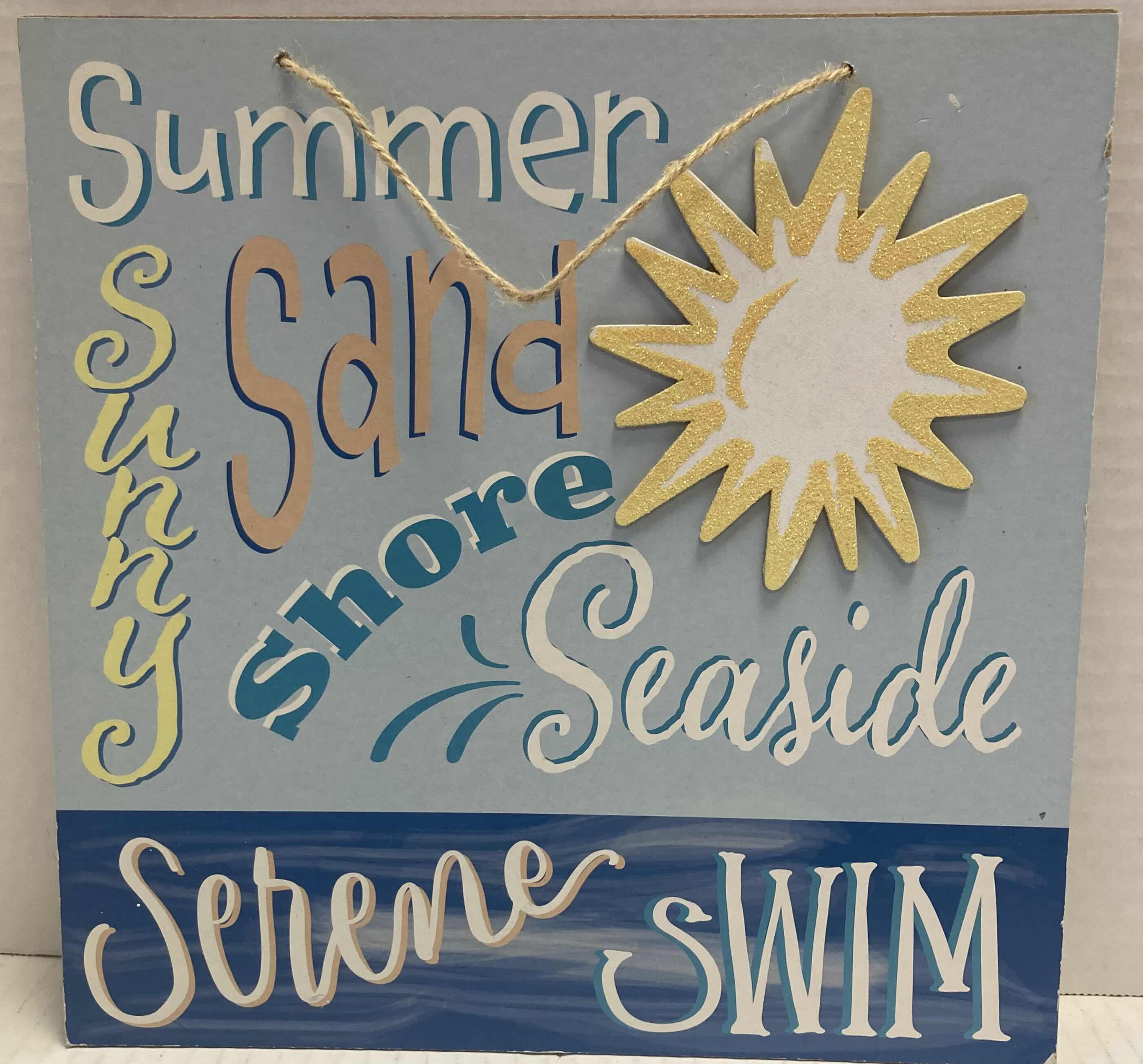 Photo 1 of BEACH THEMED WALL DECOR 13” X 13”