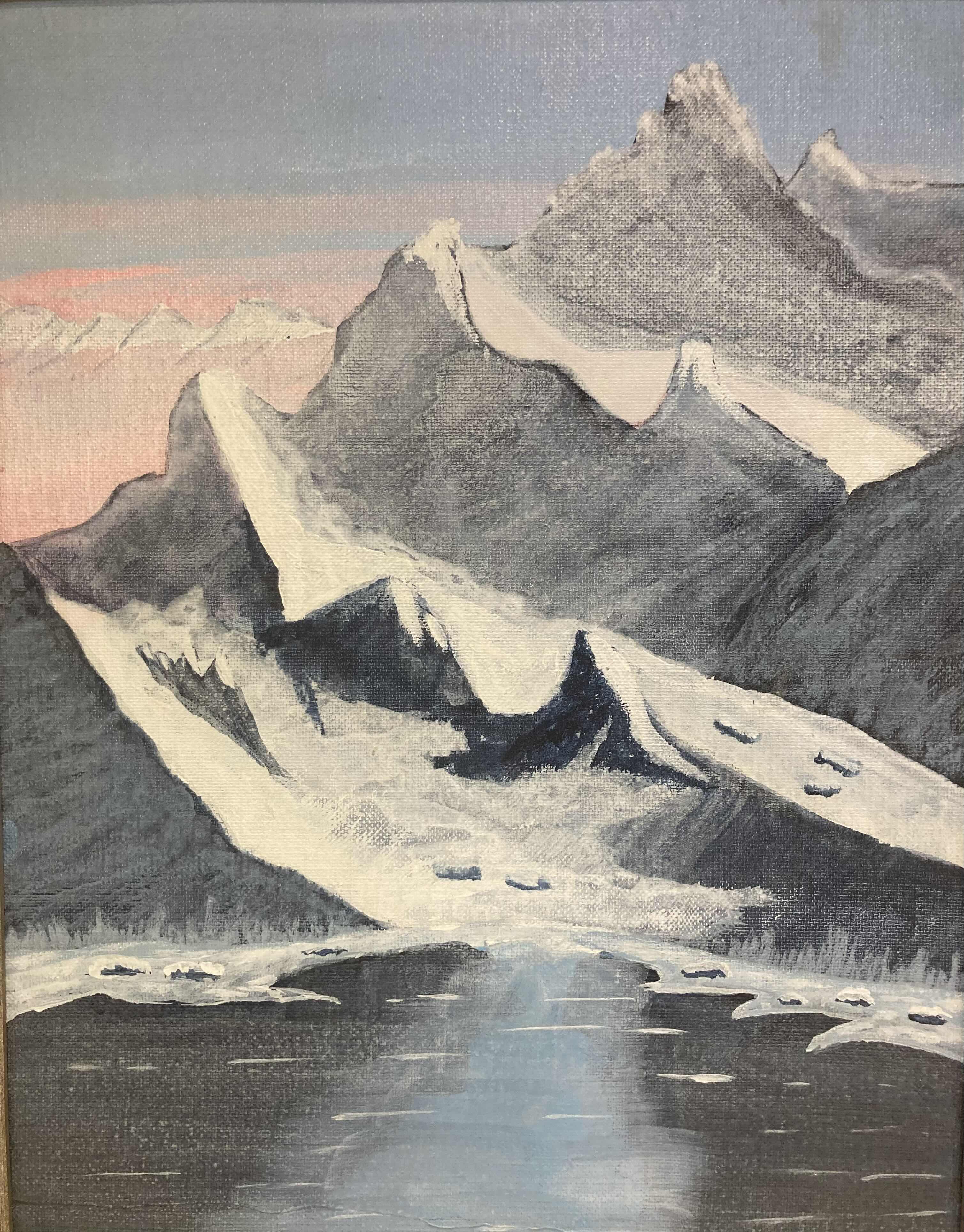 Photo 1 of SNOW MOUNTAIN PAINTING FRAMED WALL ART 18” X 21.25”