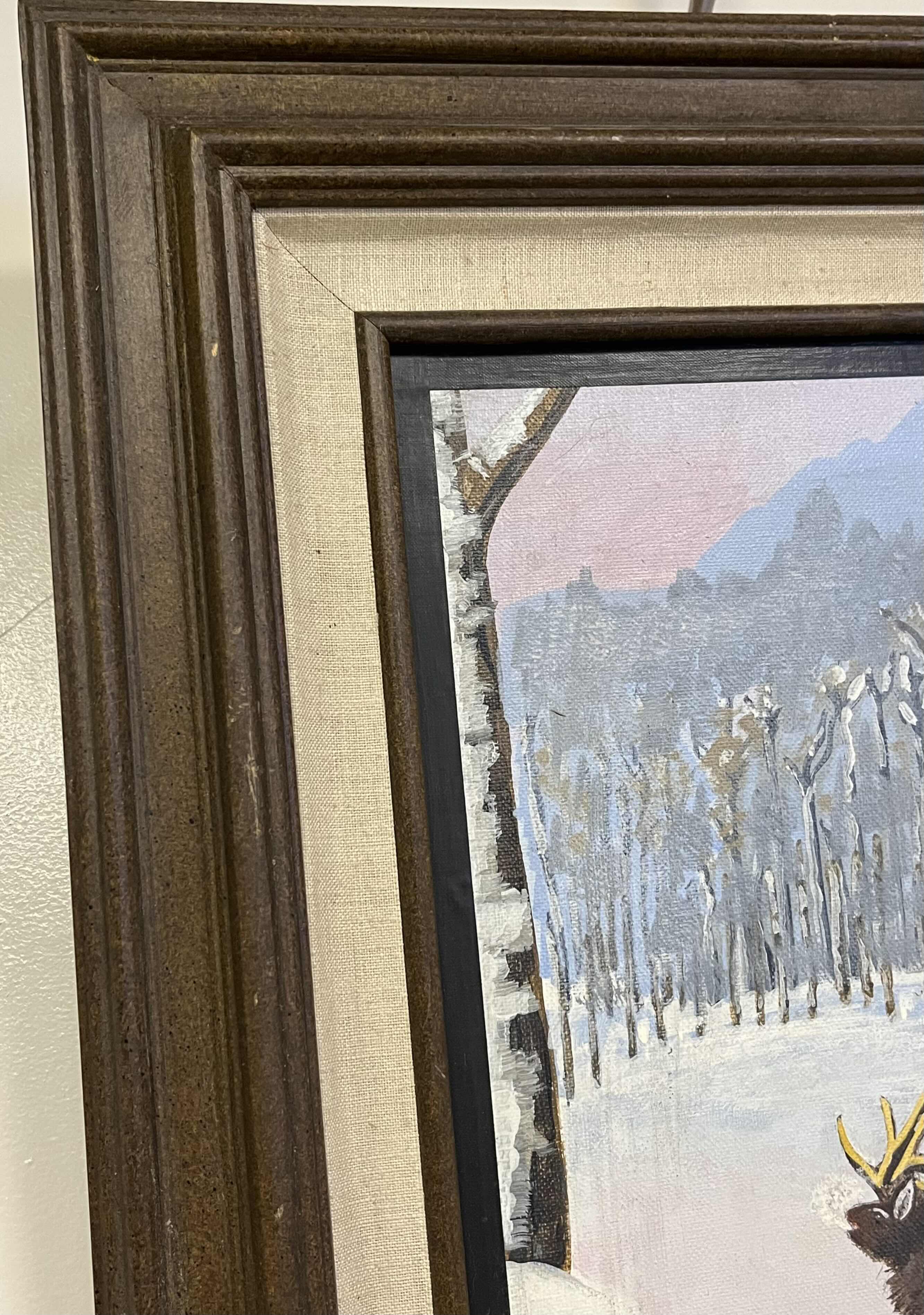 Photo 1 of HIGH COUNTRY CANVAS FRAMED ARTWORK BY GEO W BERRY SR 19” X 23”