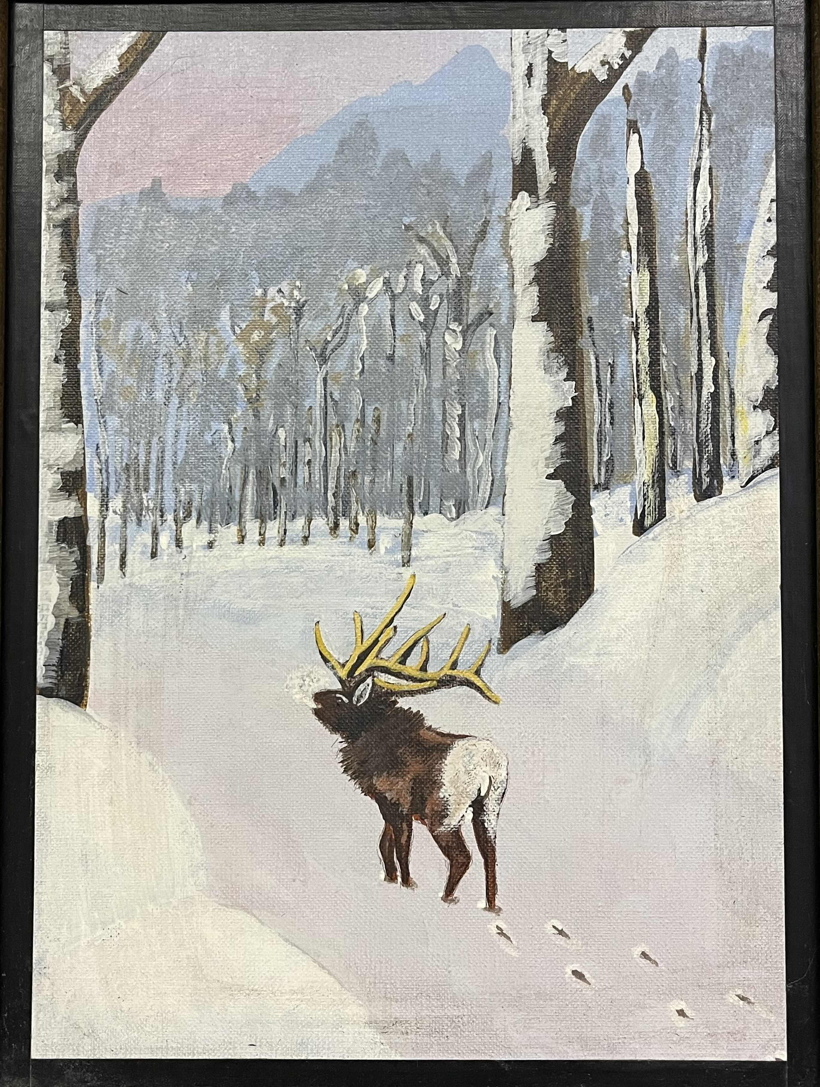 Photo 1 of HIGH COUNTRY CANVAS FRAMED ARTWORK BY GEO W BERRY SR 19” X 23”