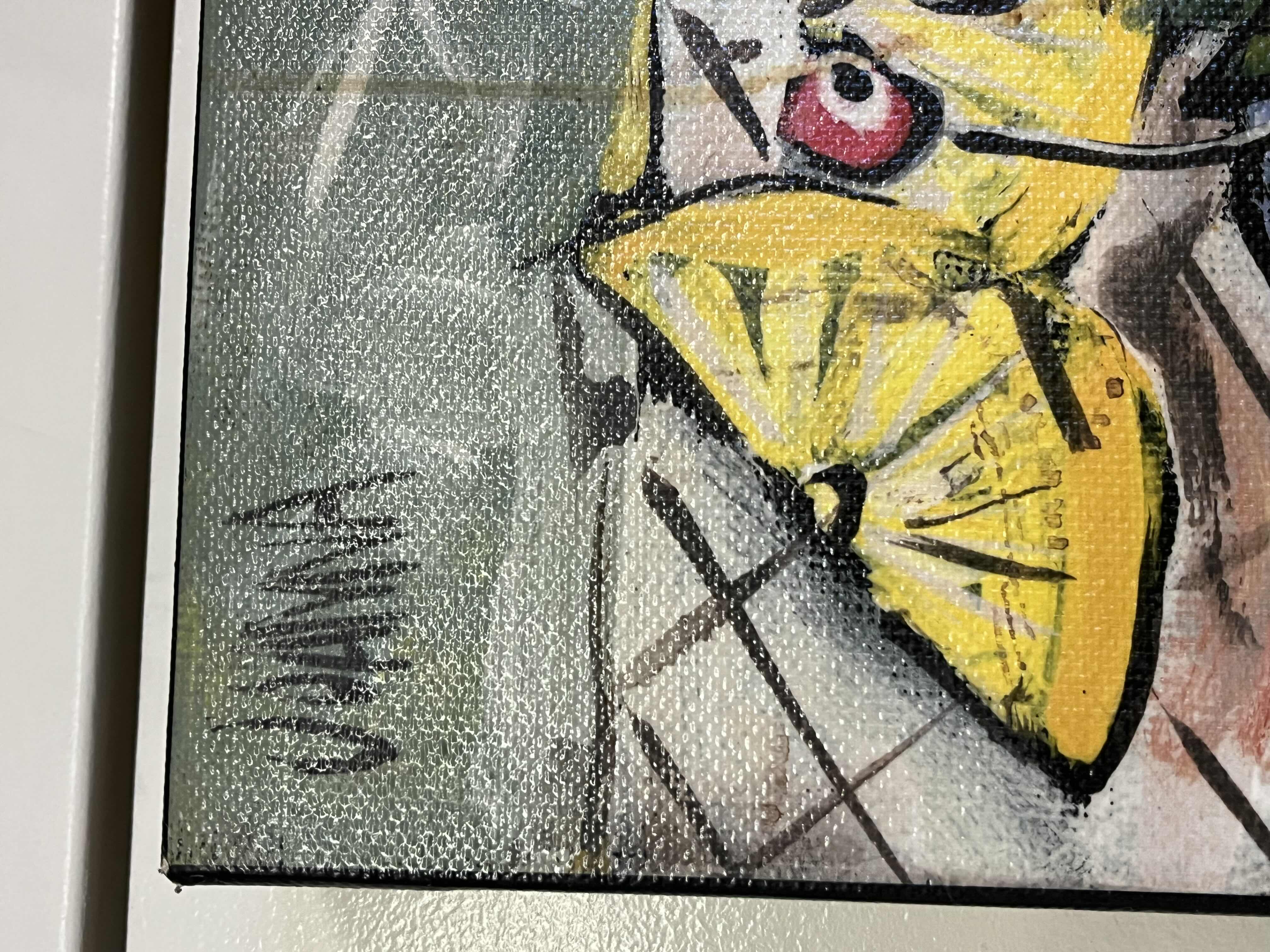 Photo 1 of LOBSTER COURSE VINYL CANVAS ARTWORK BY JOANNA 20” X 16”