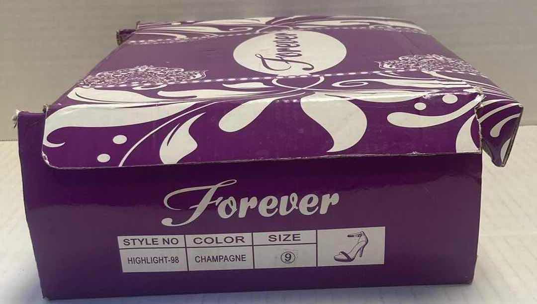 Photo 1 of FOREVER HIGHLIGHT 98 CHAMPAGNE WOMEN’S OPEN TOE STILETTOS WOMEN’S SIZE 9
