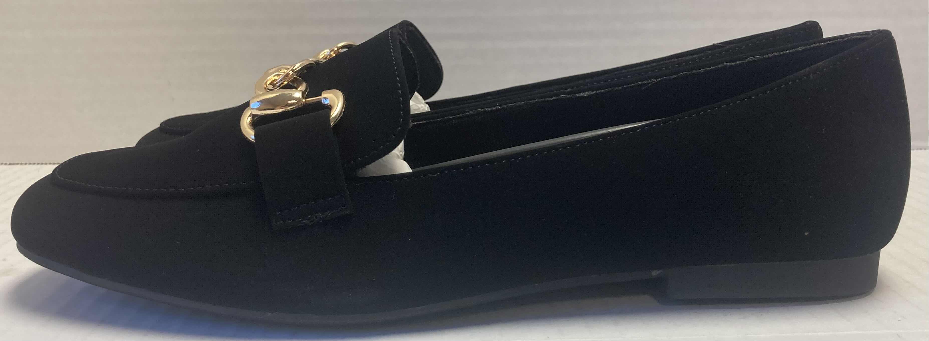 Photo 1 of BAMBOO BLACK FAUX SUEDE LOAFERS WOMEN’S SIZE 10