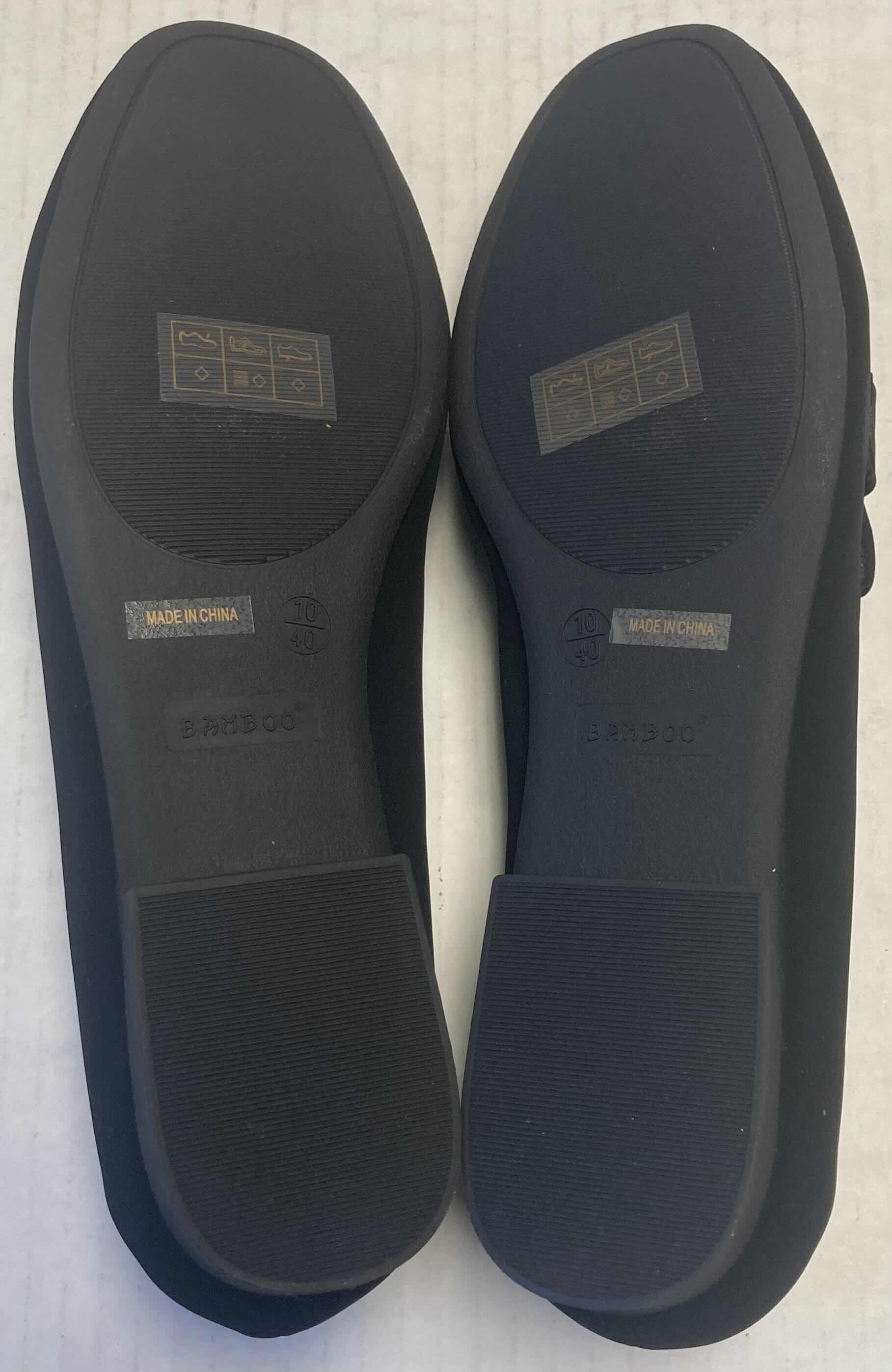 Photo 1 of BAMBOO BLACK FAUX SUEDE LOAFERS WOMEN’S SIZE 10