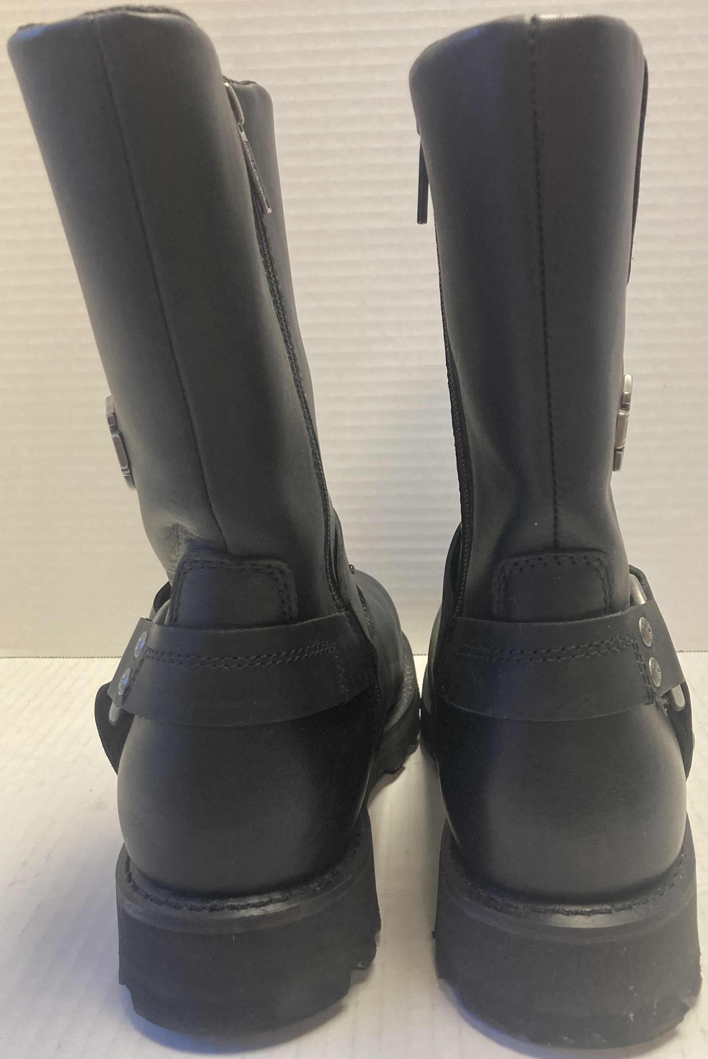 Photo 1 of HARLEY DAVIDSON BLACK LEATHER MOTORCYCLE BOOTS MEN’S SIZE 9M