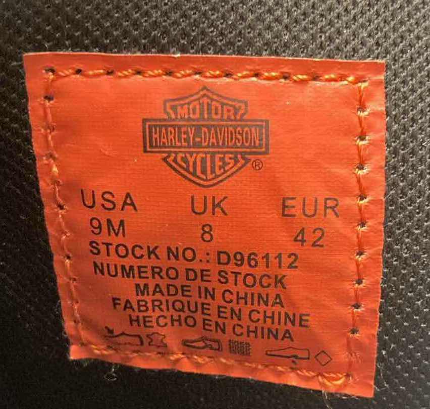 Photo 1 of HARLEY DAVIDSON BLACK LEATHER MOTORCYCLE BOOTS MEN’S SIZE 9M