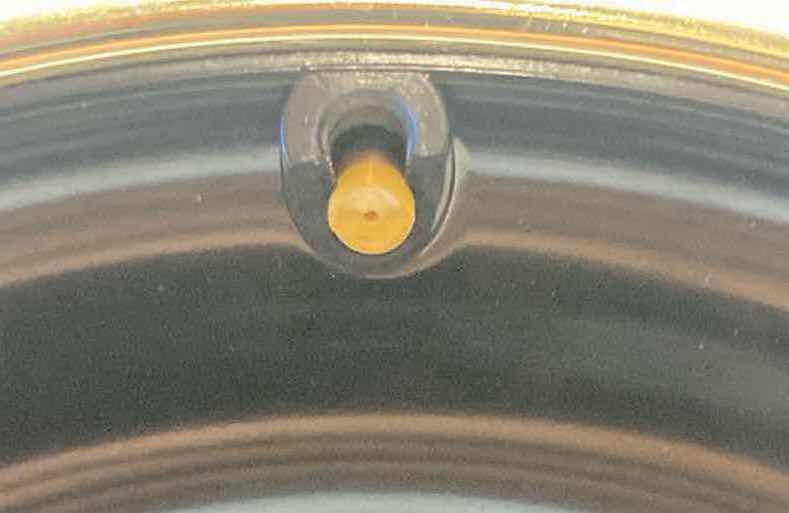 Photo 1 of ELGIN GOLD FINISH ANNIVERSARY JAPANESE BATTERY OPERATED CLOCK W ROTATING PENDULUM 8” X 8” H12”