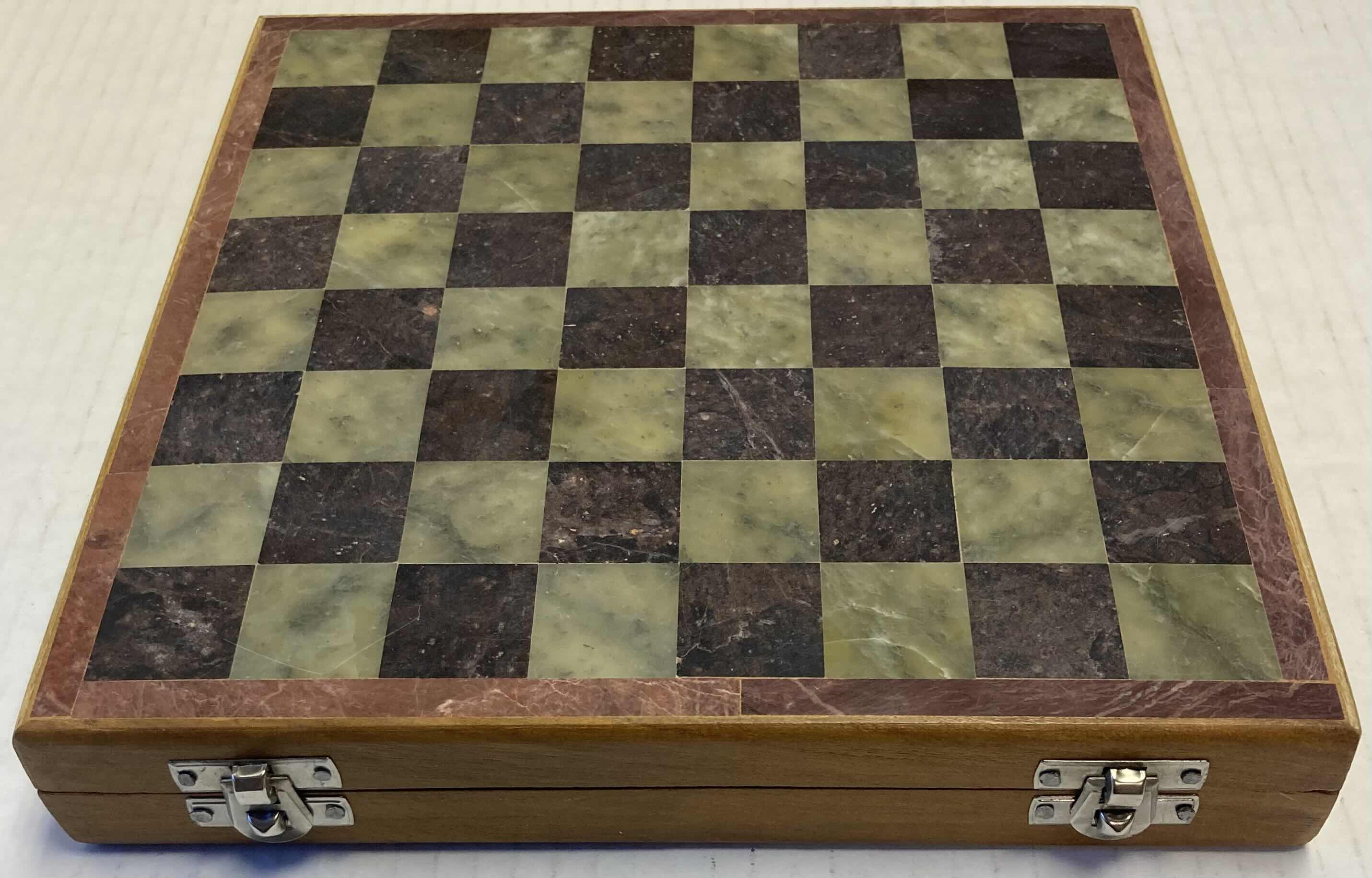 Photo 1 of MARBLE CHESS SET W WOOD CASE