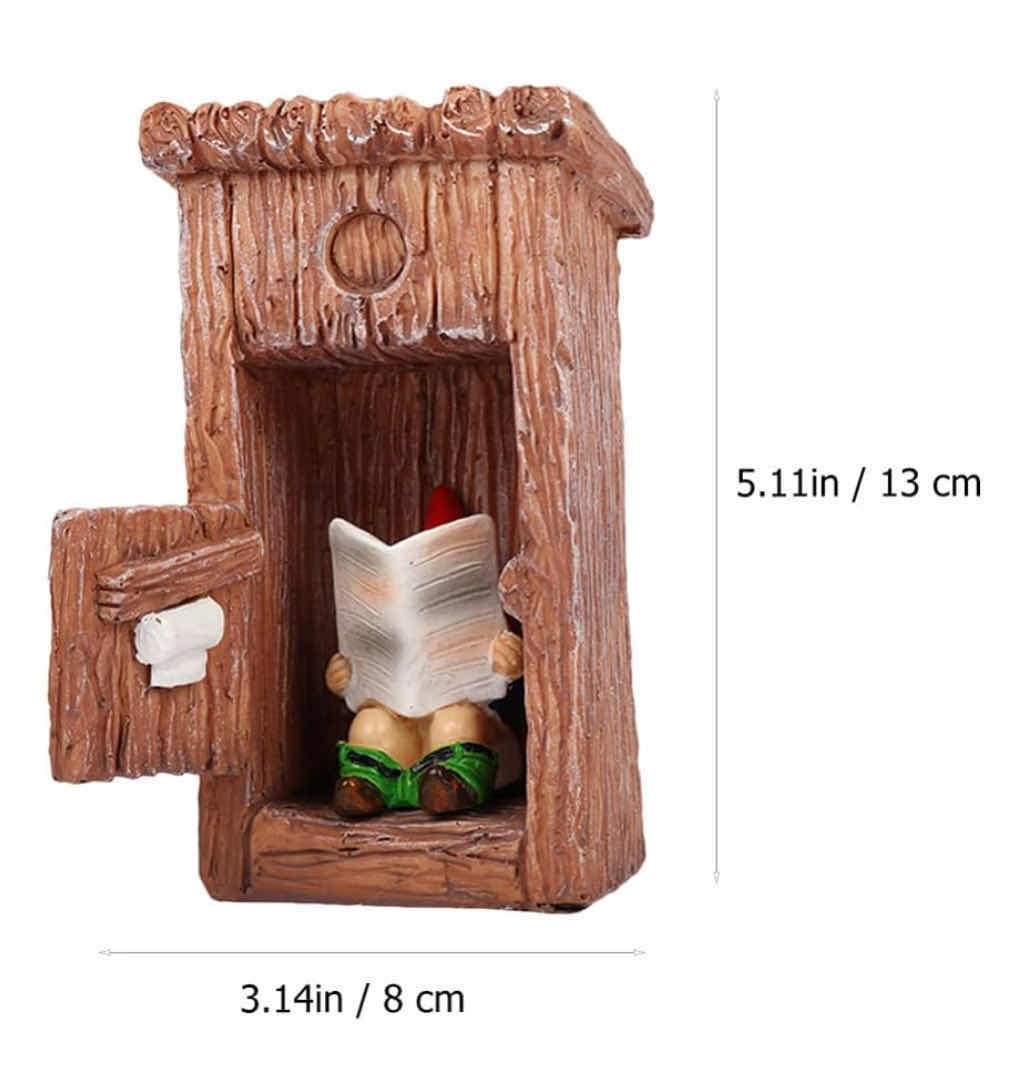 Photo 1 of OUTDOOR POLY-RESIN MINIATURE GARDEN GNOME FIGURES (3)