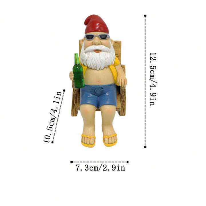 Photo 1 of OUTDOOR POLY-RESIN MINIATURE GARDEN GNOME FIGURES (3)