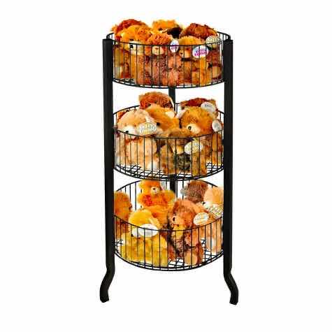 View 2 of NEW BLACK 3-TIER LARGE WIRE H45” STORING BIN (IN BOX, UNASSEMBLED)