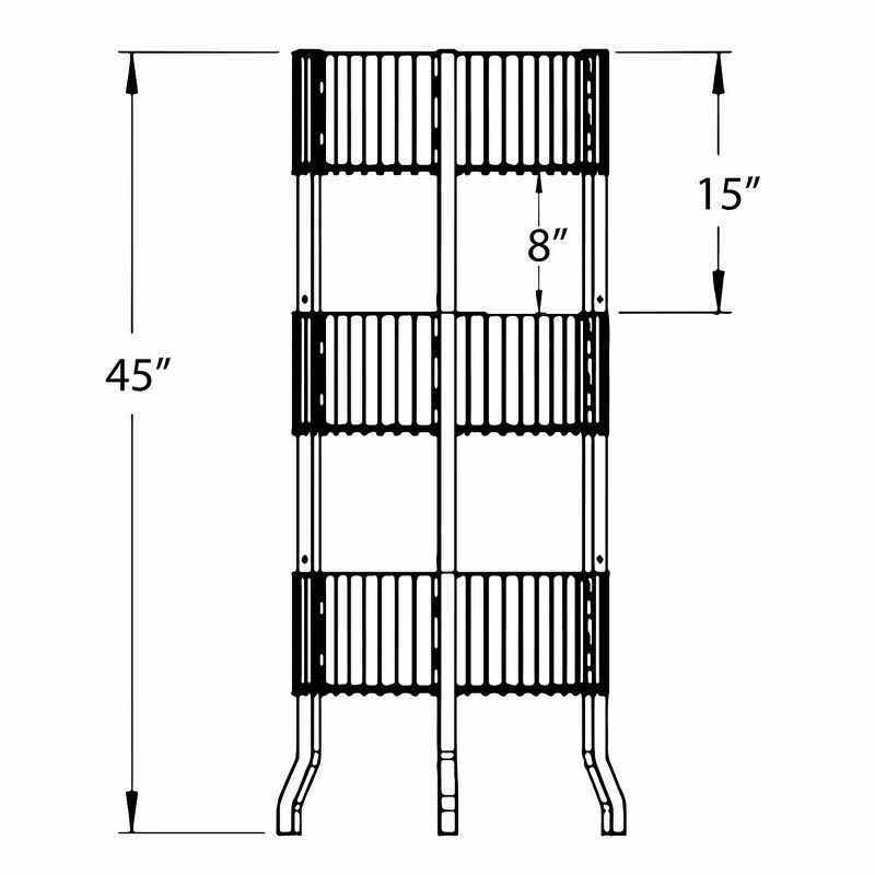 View 5 of NEW BLACK 3-TIER LARGE WIRE H45” STORING BIN (IN BOX, UNASSEMBLED)